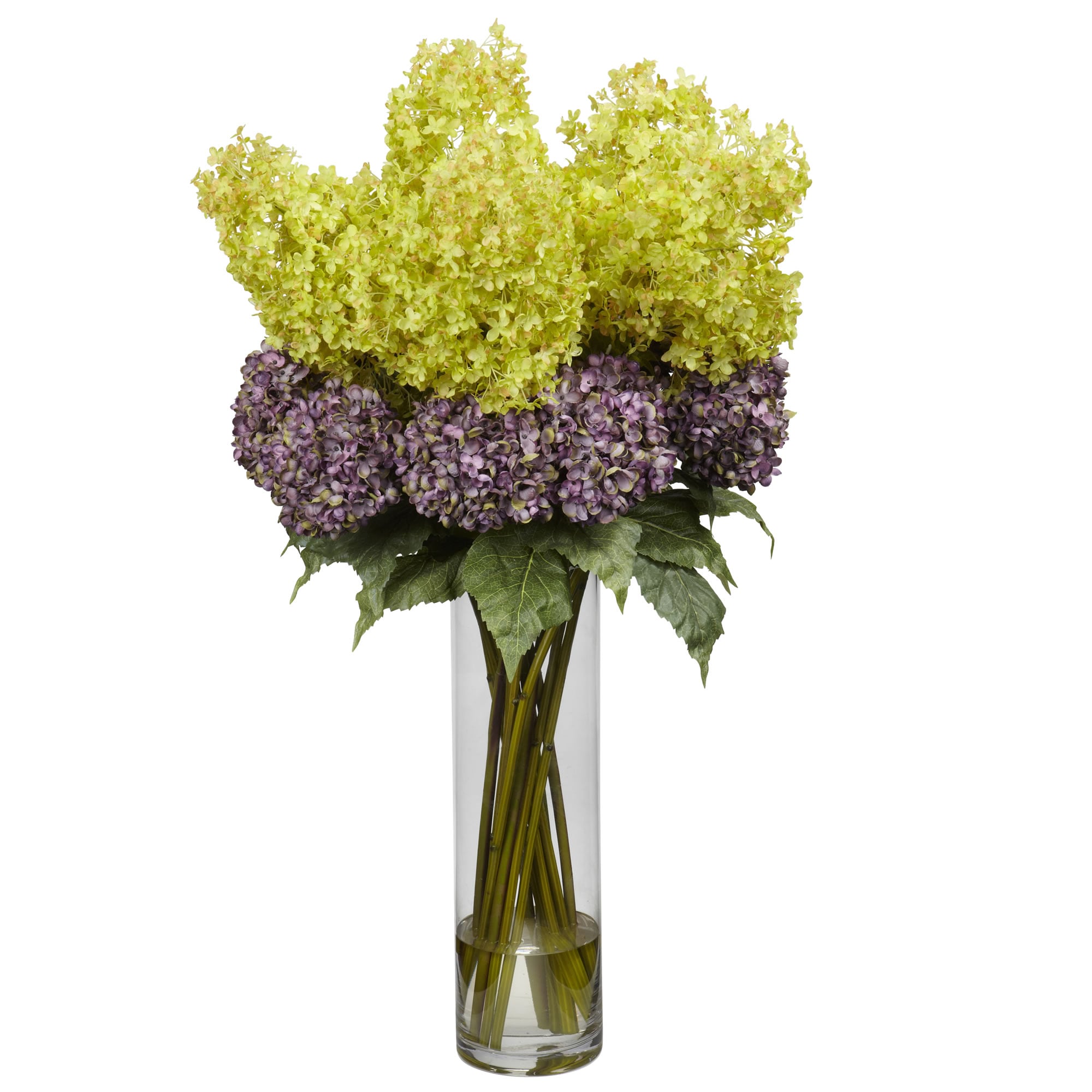Nearly Natural 1222 40-in Green Indoor Hydrangea Artificial Flower