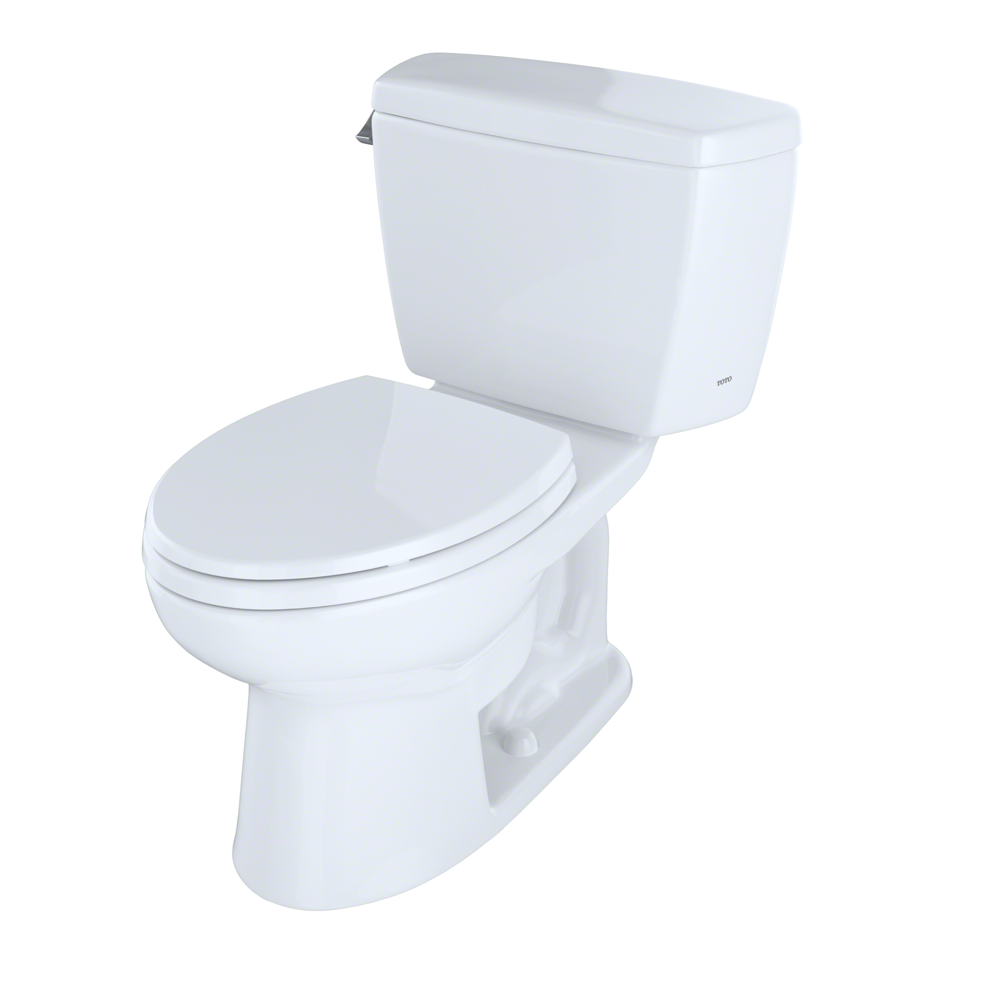 TOTO Drake Cotton White Elongated Chair Height 2-piece Toilet 10