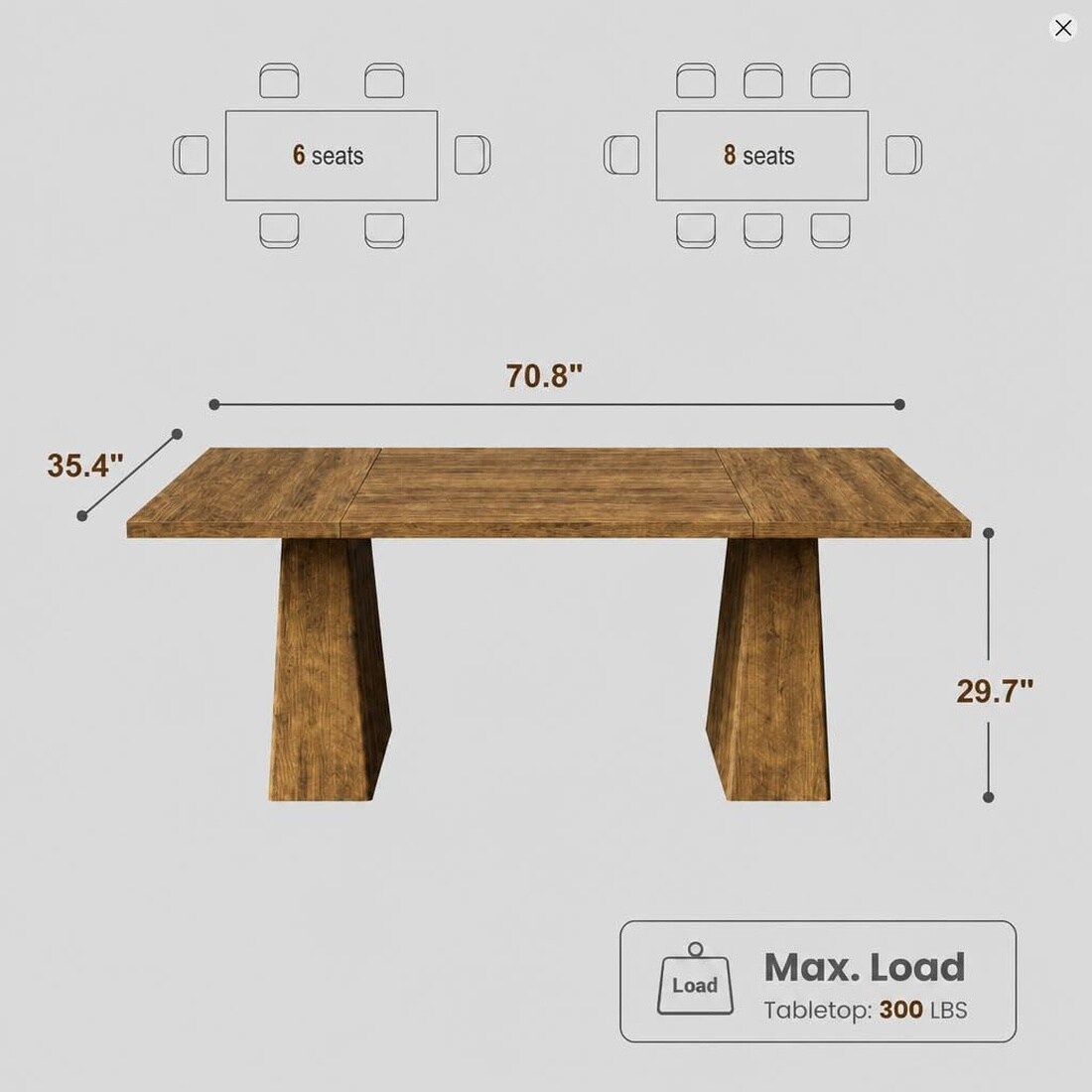 DEXSO CHUWFVXMTWP0DBB Dining-Tables - View #6