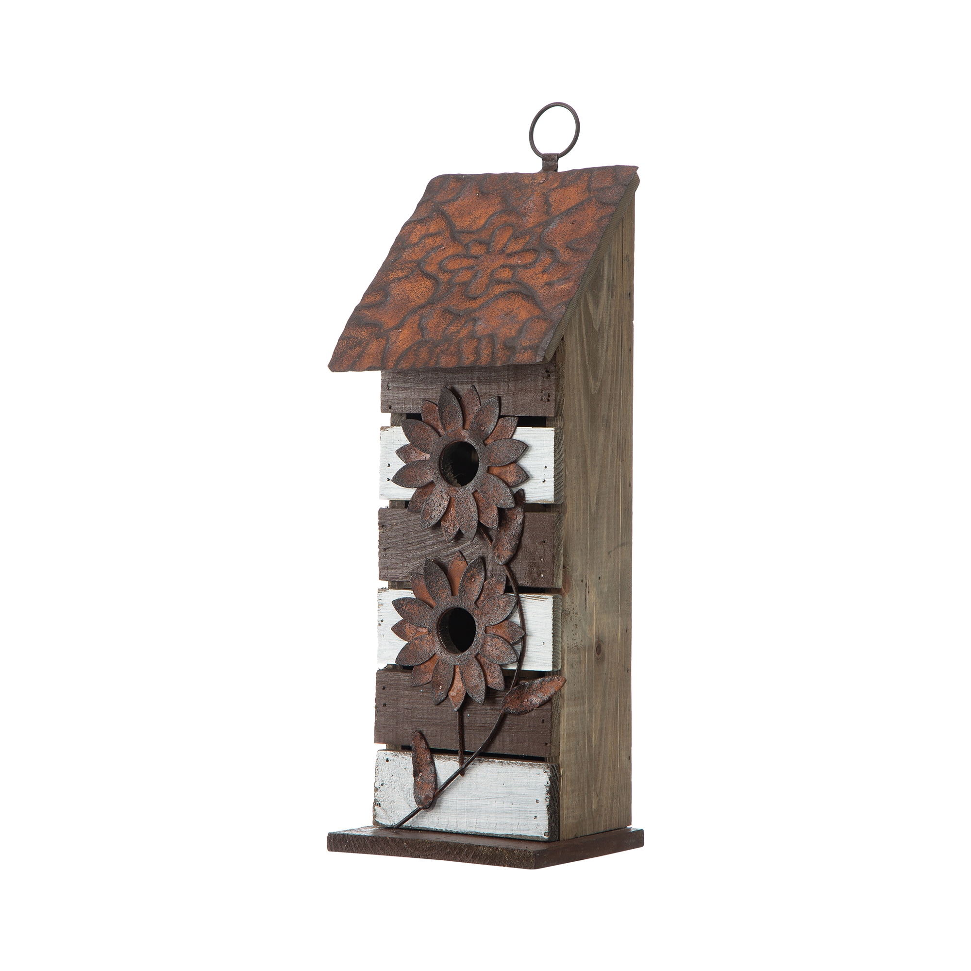 Glitzhome 2003100028 14.50-Inches H Multi Wood Decorative Bird House