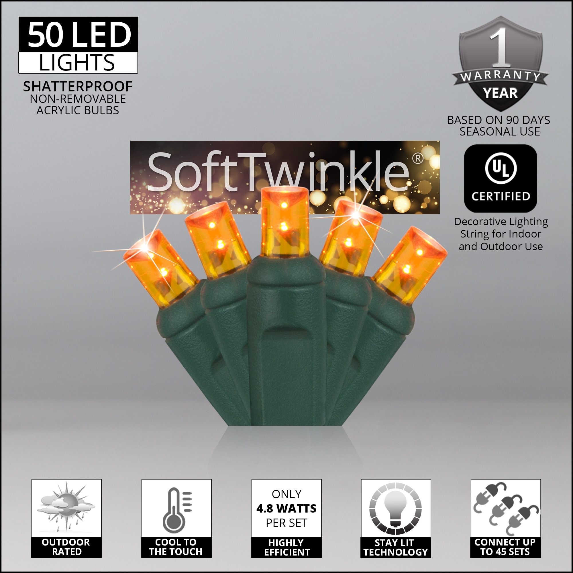 Wintergreen Lighting 78785 Christmas-String-Lights - View #2