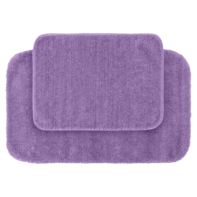 Purple Nylon Bath Rug, Purple And Teal Bathroom Rugs