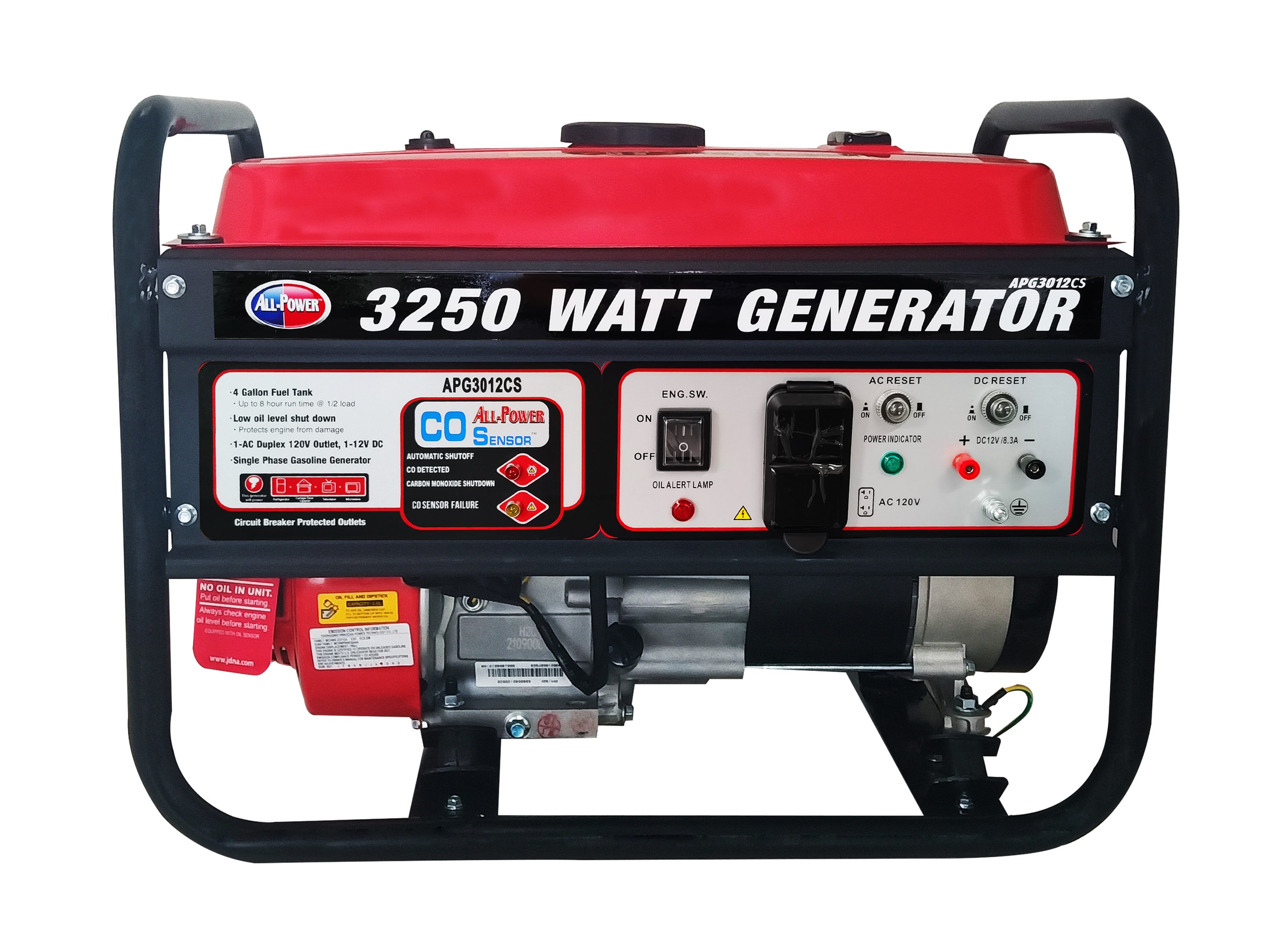All Power 3250 Watt Generator APG3012, 3250W Gas Portable Generator for  Home Use Power Backup, RV Standby, EPA Certified