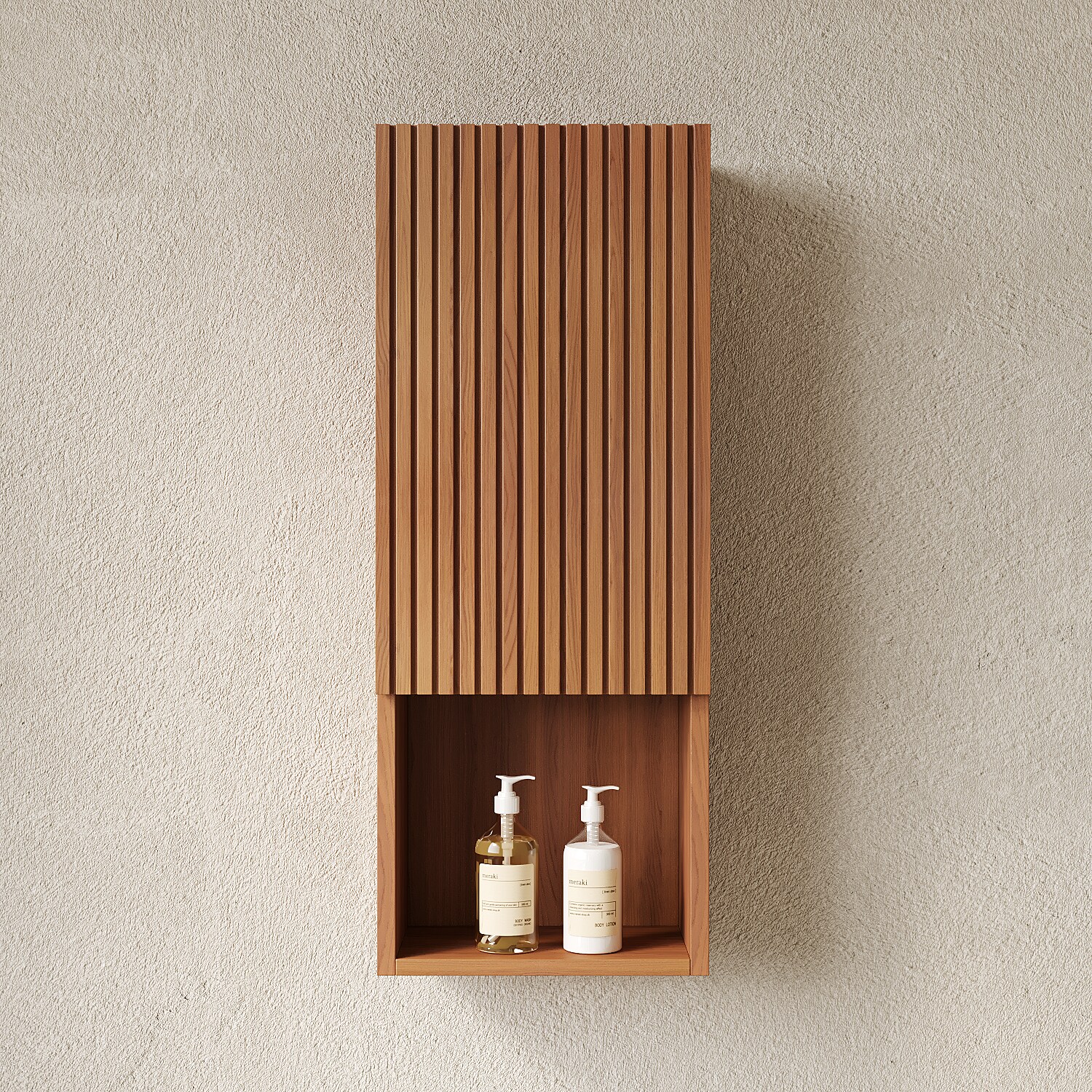 Homy Casa 14-in W Brown Oak Bathroom Storage Cabinet Multi-layer Board Freestanding with Door and Shelves Bathroom Linen Cabinets