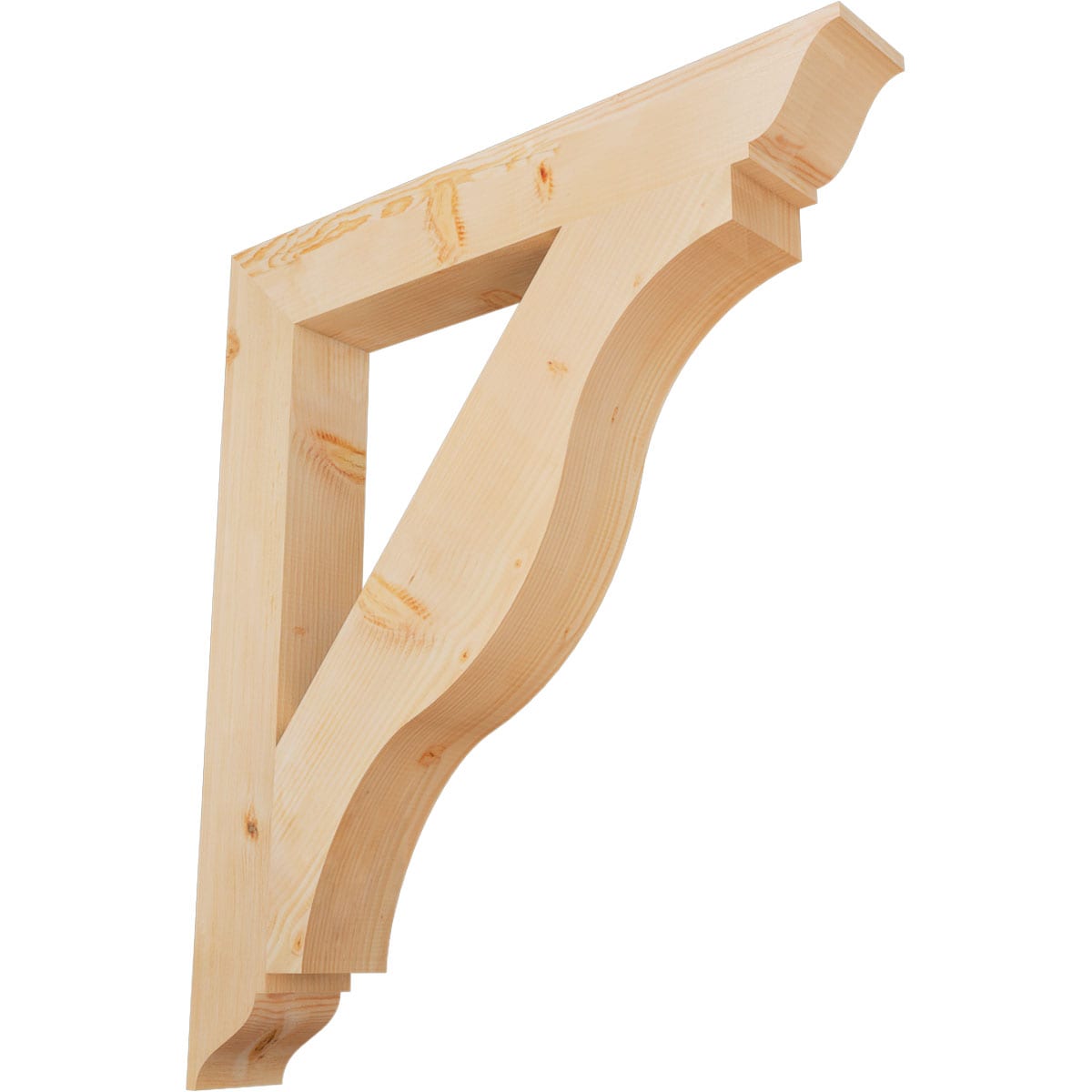 Ekena Millwork BKT06X42X48FST01SDF Funston traditional smooth 5-1/2-in x 42-in x 48-in Douglas fir Brown Wood Standard bracket