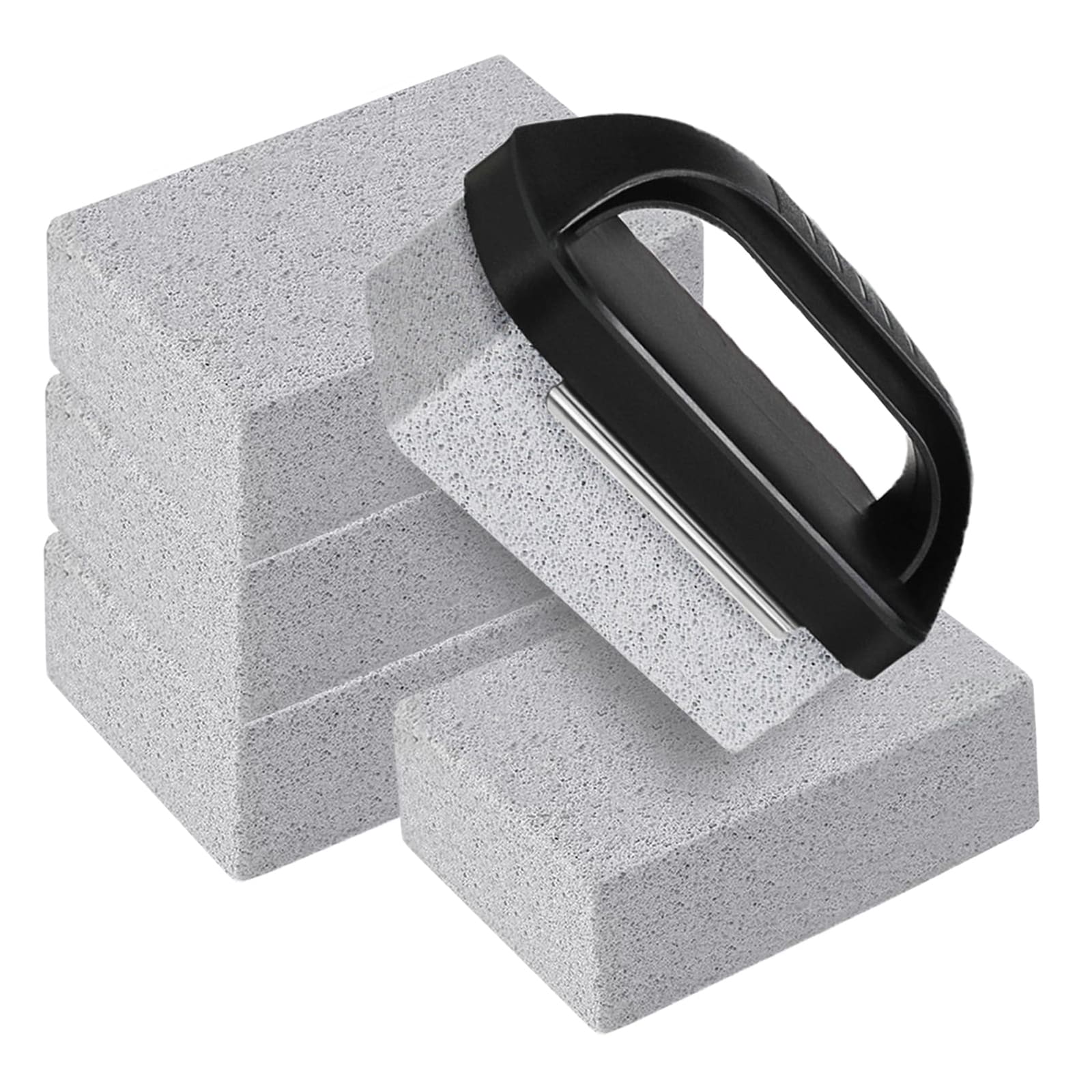Etokfoks  5 Pcs Pool Cleaning Pumice Stone with Handle Removes Stains from Tile Surfaces for Swimming Pool Bathroom Kitchen