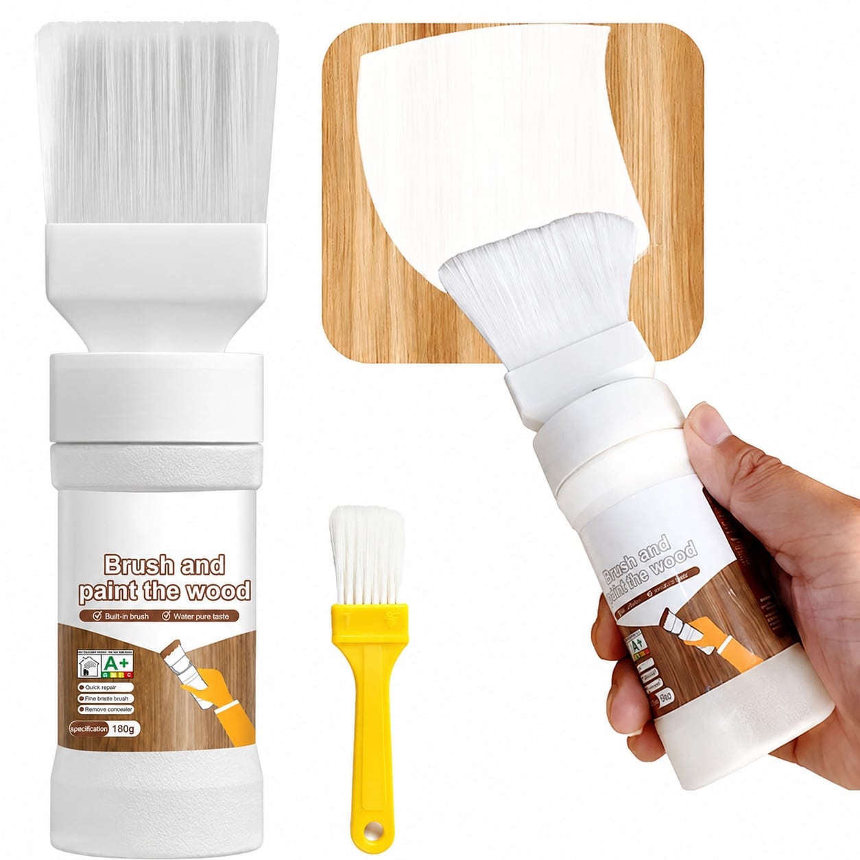 Linder Group Inc All in One White Paint and Primer for Furniture Cabinets Wood and Metal No Sanding Needed Fast Drying Water Based Multi Surface Easy Touch Up