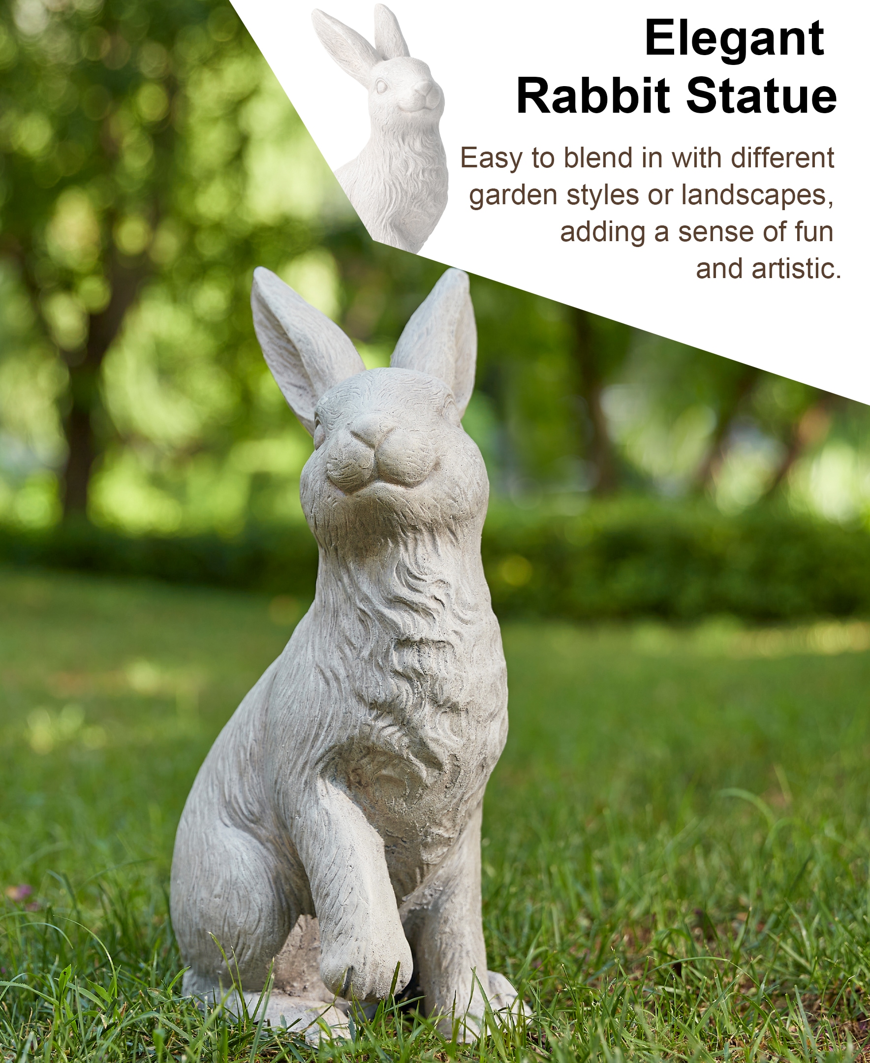 Glitzhome 2025400086 Garden-Statue - View #4