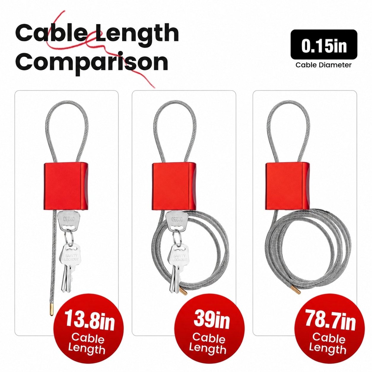 Linder Group Inc L3BA3TVT Cable-Locks - View #9