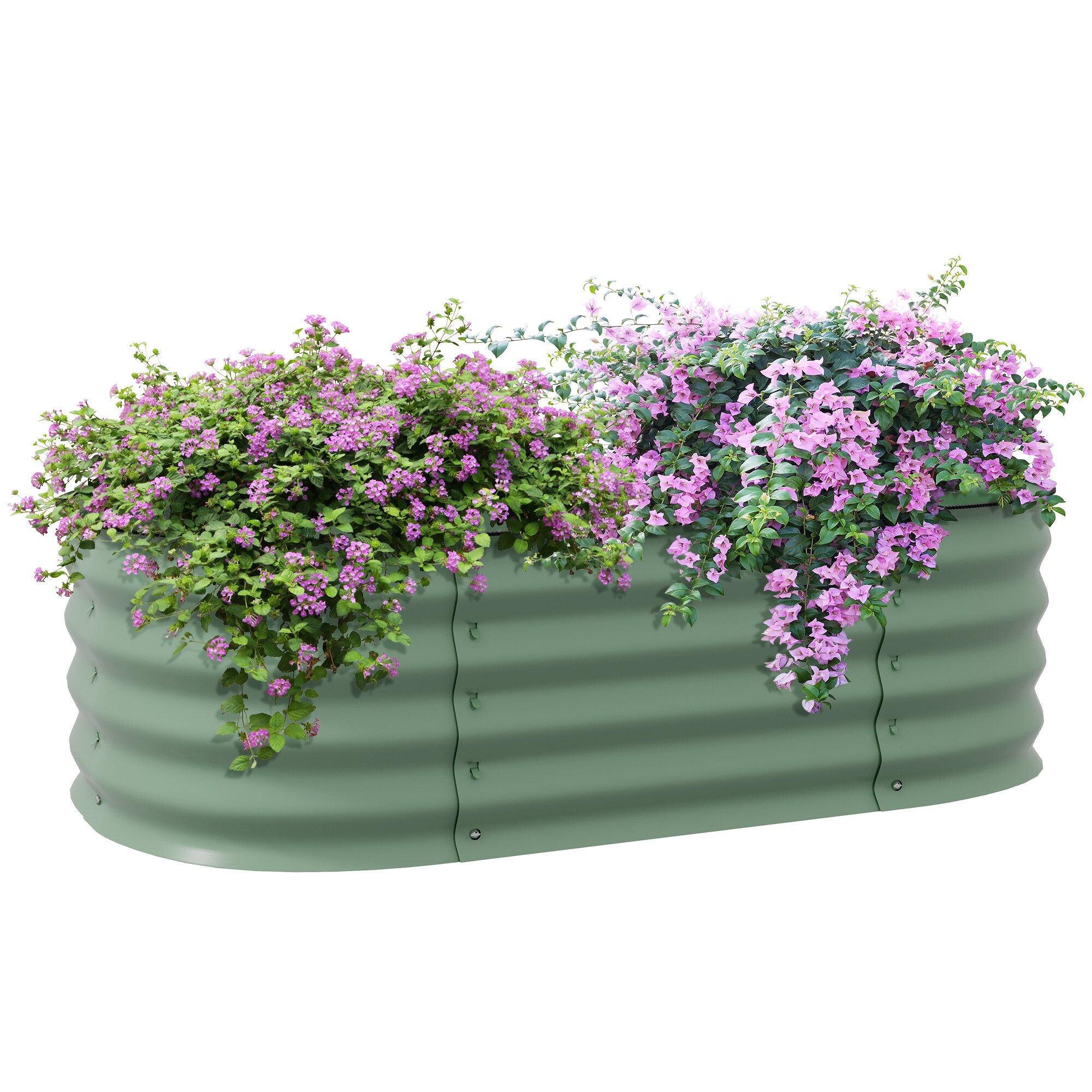 Zeus & Ruta BL04RGB-14 6.8-cu ft 24.5-in W x 41.25-in L x 11.75-in H Green Metal Raised Garden Bed