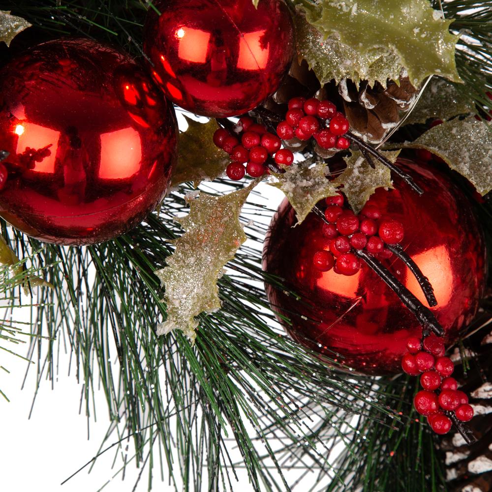 Glitzhome 2005500044 Artificial-Christmas-Wreaths - View #5
