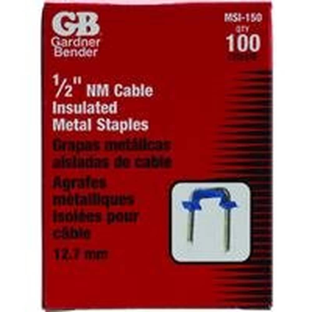 Gardner Bender Cable Staple 1/2 in Steel Pack of 100 #MSI-150-96F6