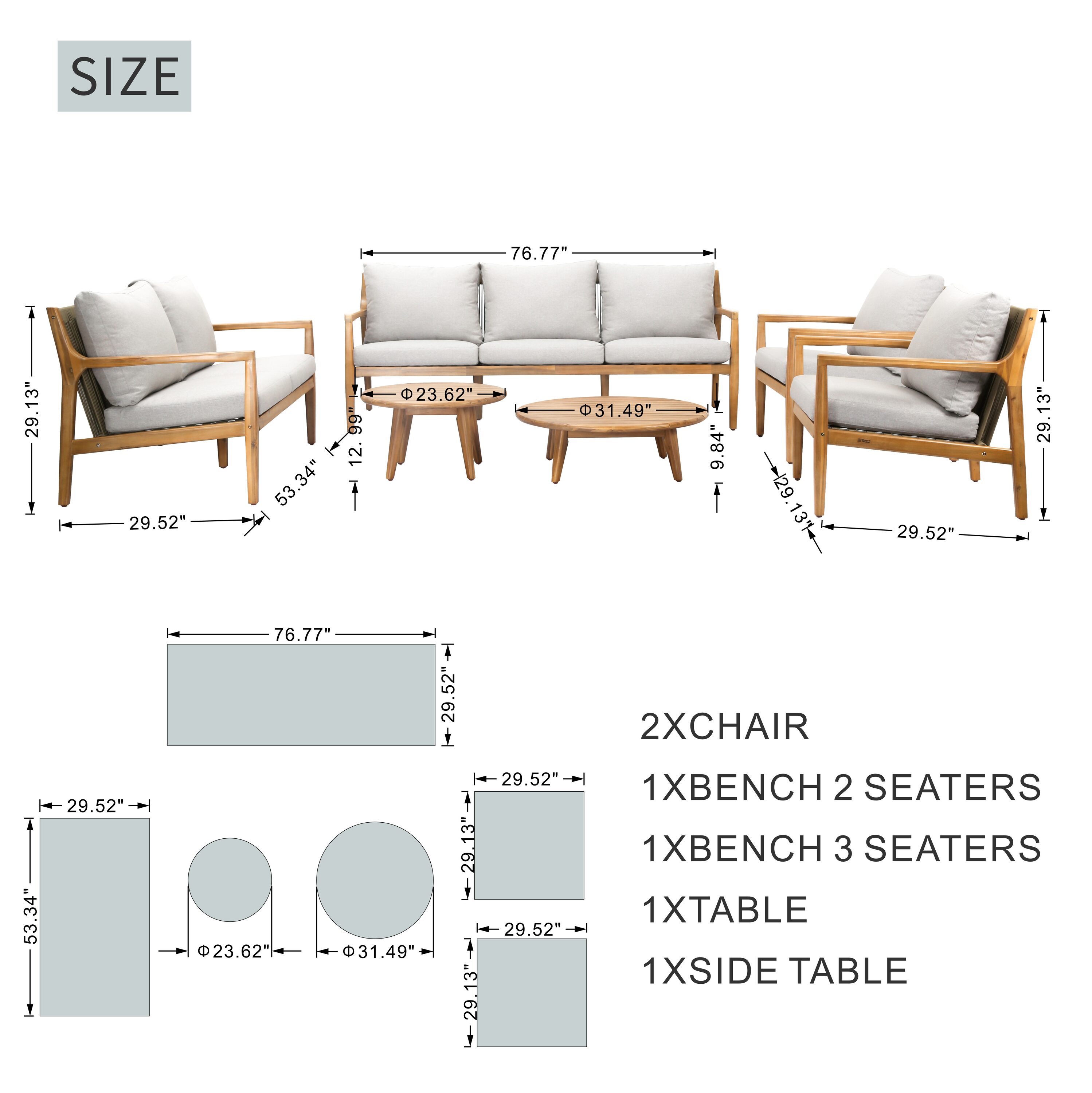 Moda Furnishings PAS-2513 Patio-Conversation-Sets - View #2