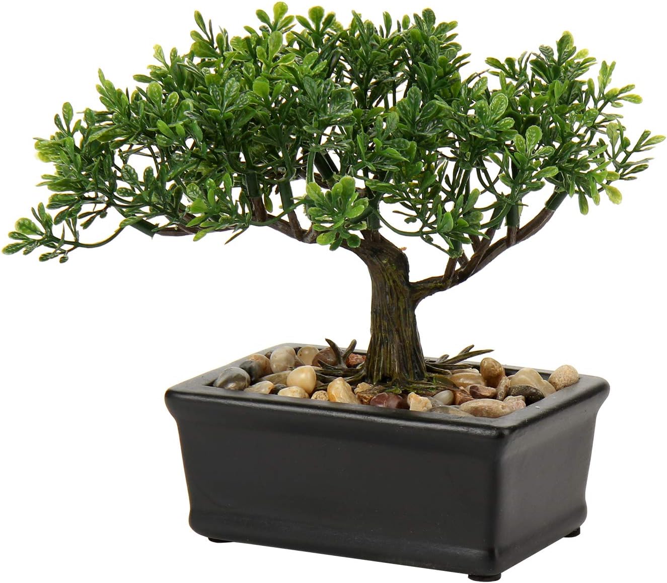 Boho Havens - Artificial Bonsai Tree Juniper Faux Plant Indoor Ceramic Pot Home Office Desk Decor
