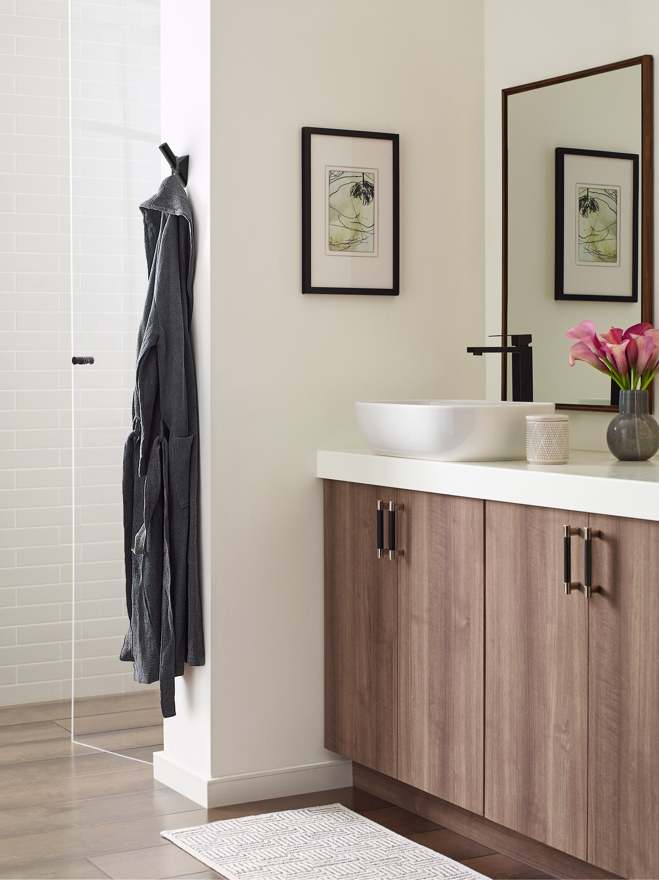 Matte Black Single Prong Decorative Wall Hook