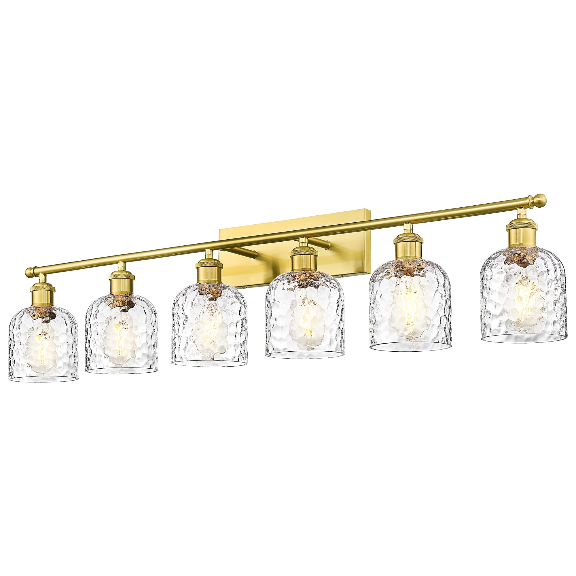 LTMATE LSZJF63B-6W BG JAZAVA 42.2-in 6 -Light Brushed Gold Modern/contemporary Vanity light