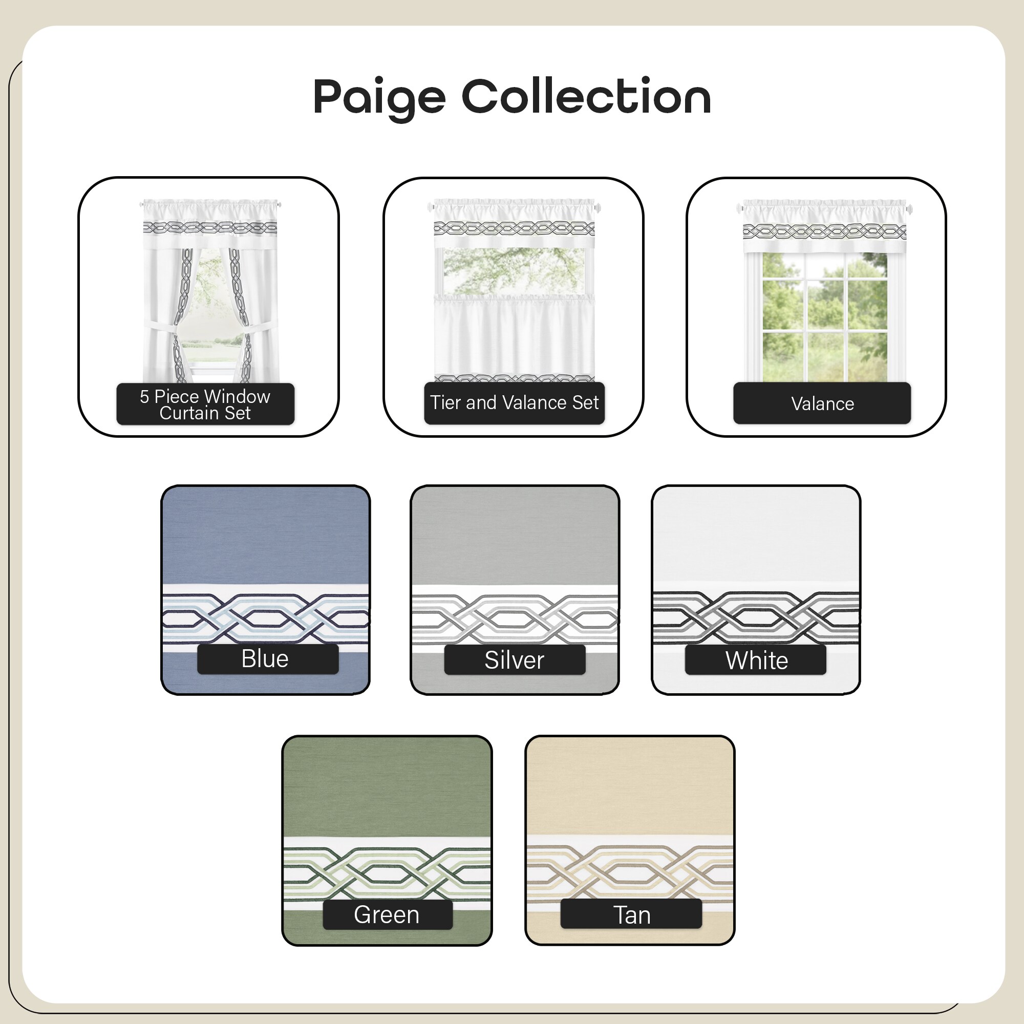 Achim PAVL13WT12 valances - View #5