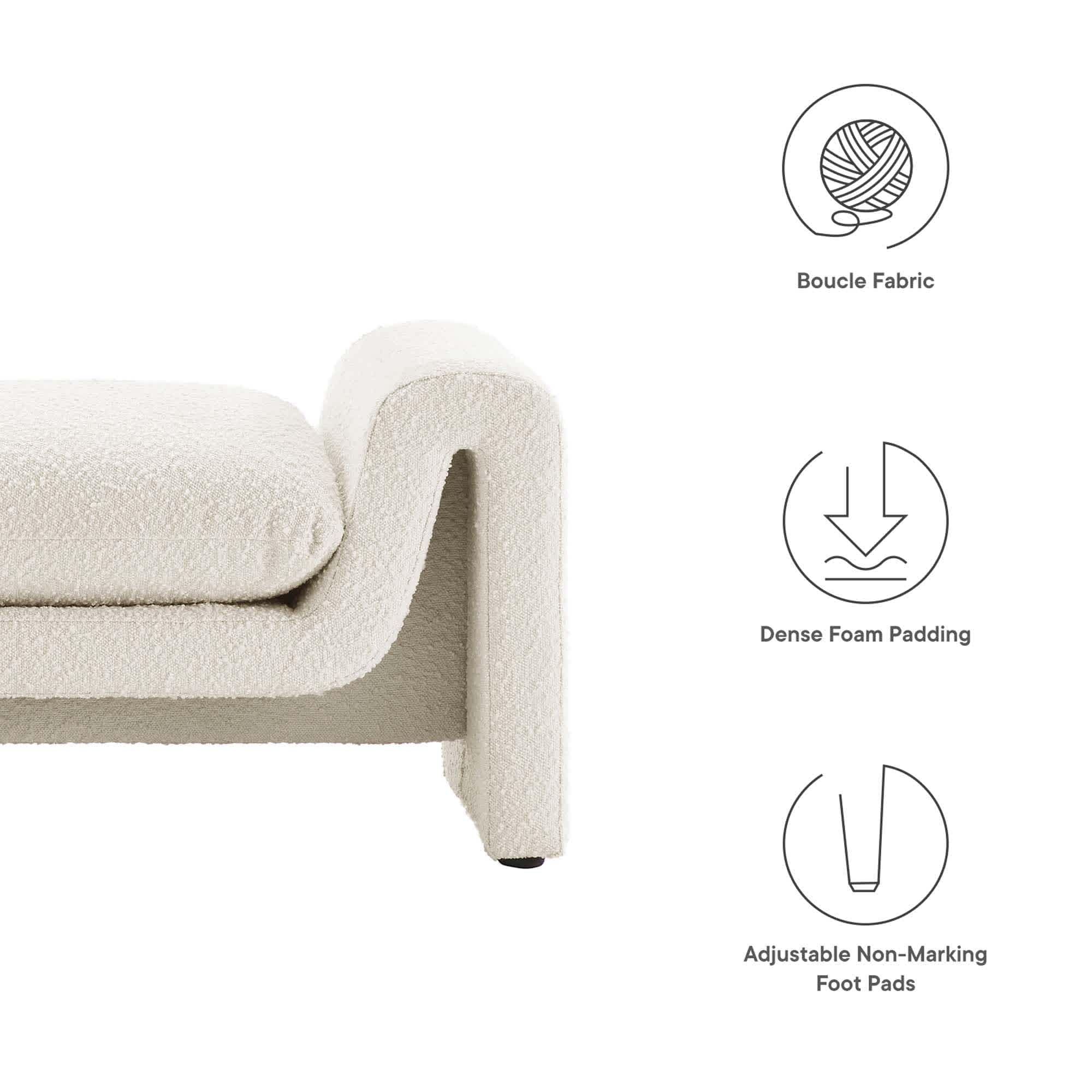 Modway EEI-6379-IVO bench - View #2