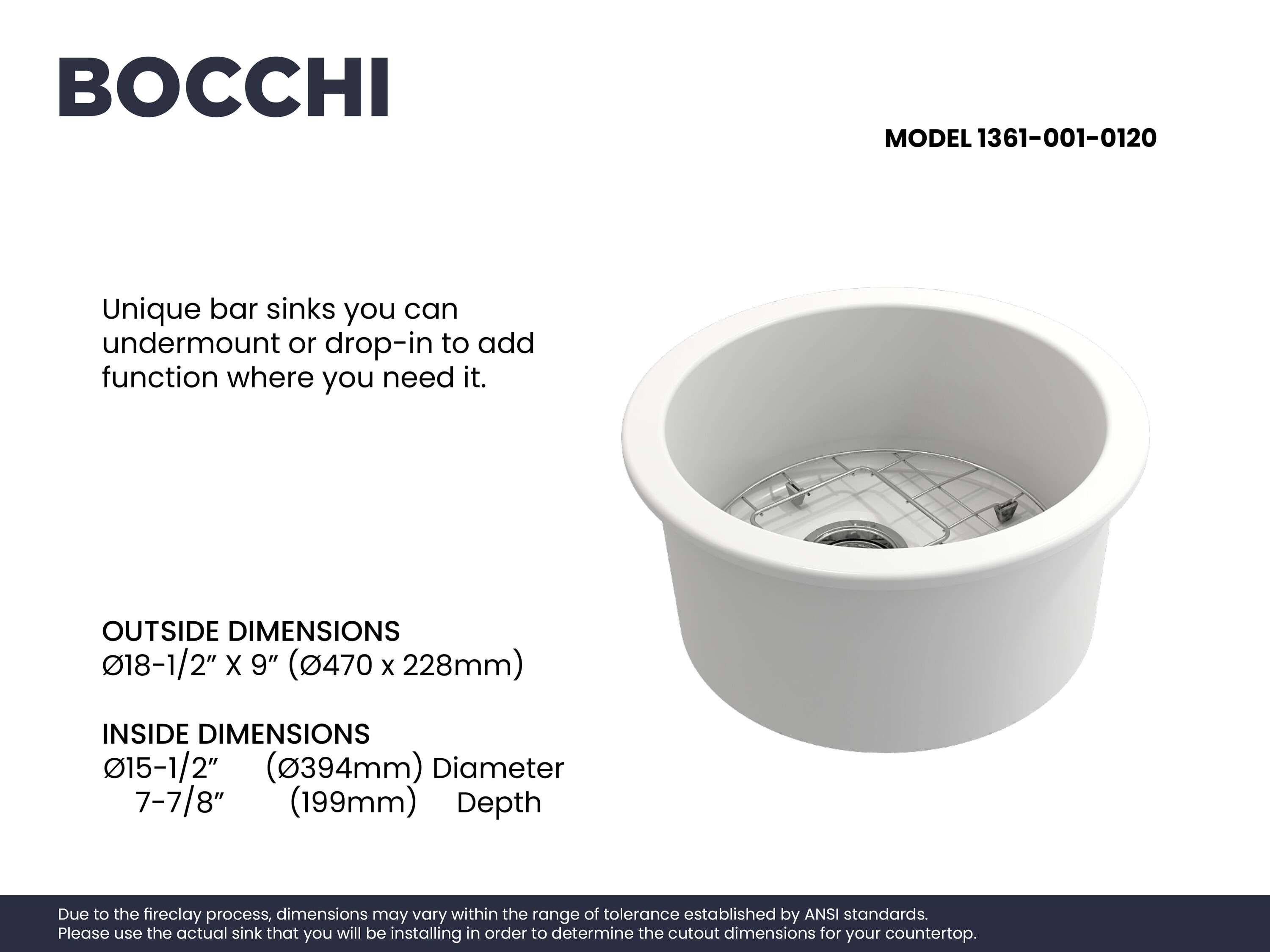 BOCCHI 1361-001-0120 Bar-Prep-Sinks - View #4