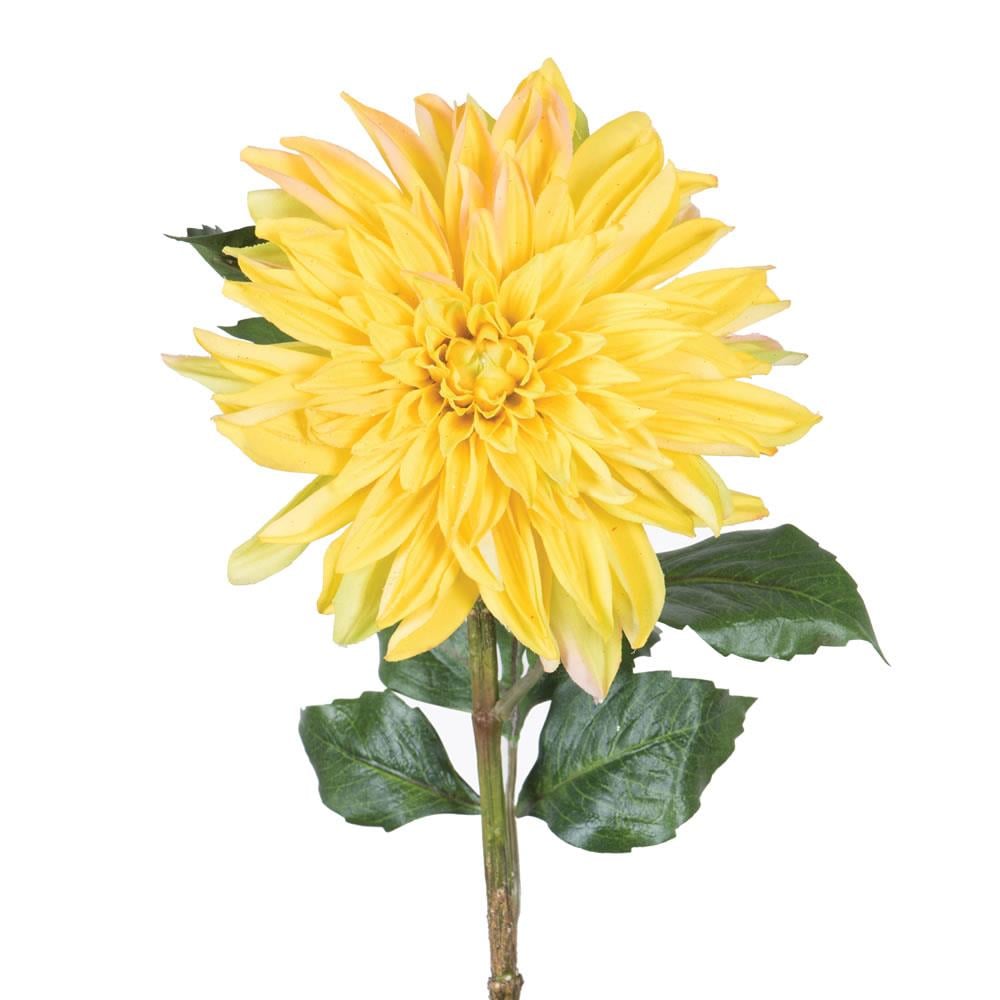 Vickerman FQ172002 6-in Yellow Indoor Dahlia Artificial Flower