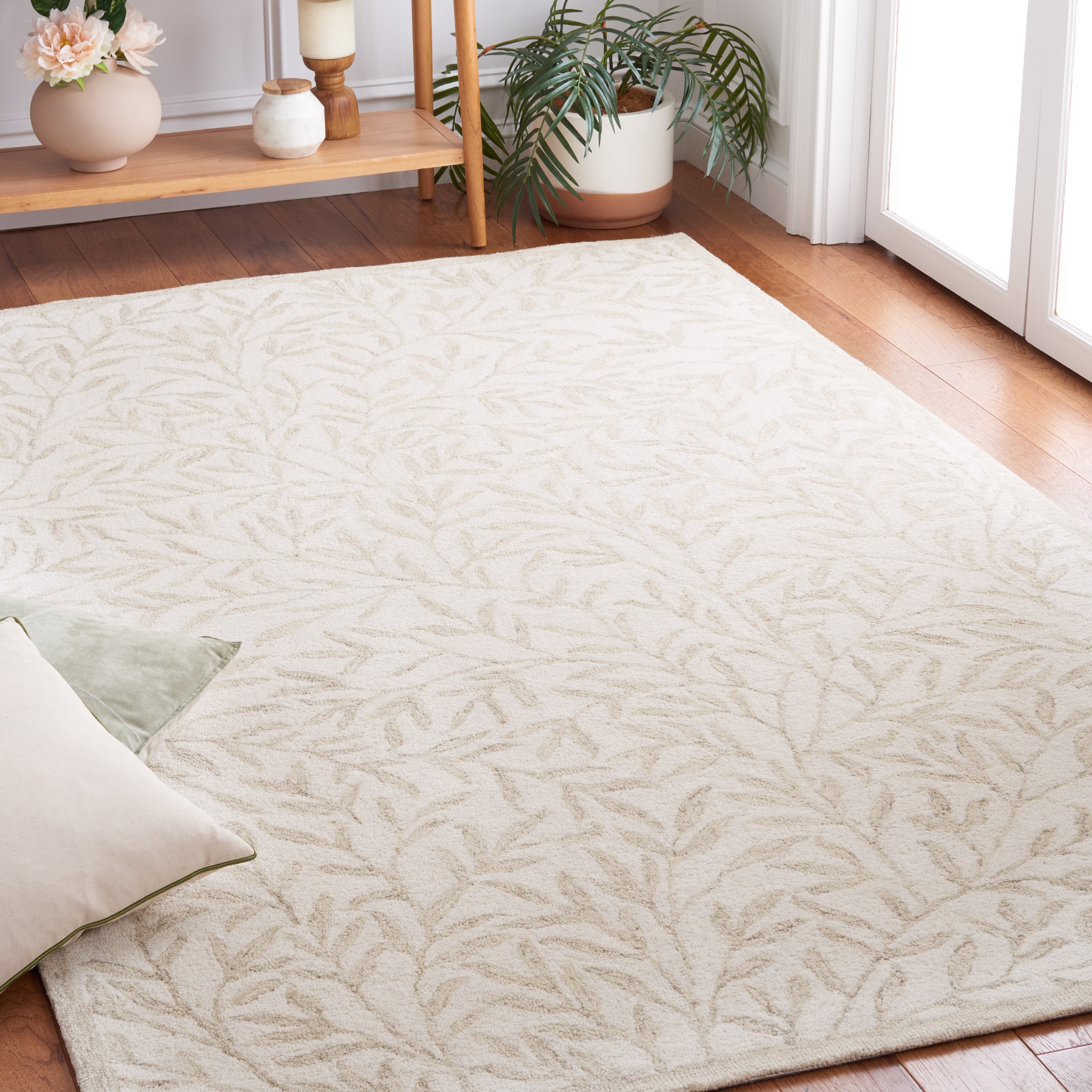  Jardin 753 Ivory/Beige Contemporary 5Ft x 8Ft Medium Rectangle Rug
