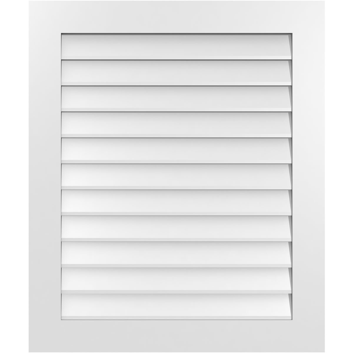 Ekena Millwork GVPVE32X3801SN 32-Inches x 38-Inches Off-white Rectangle PVC Gable Louver Vent