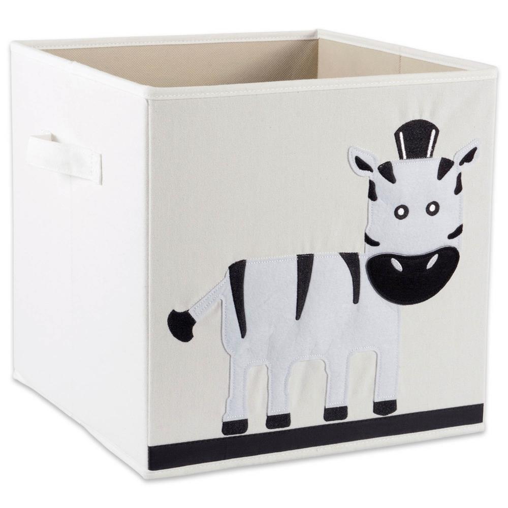 zebra fabric bins