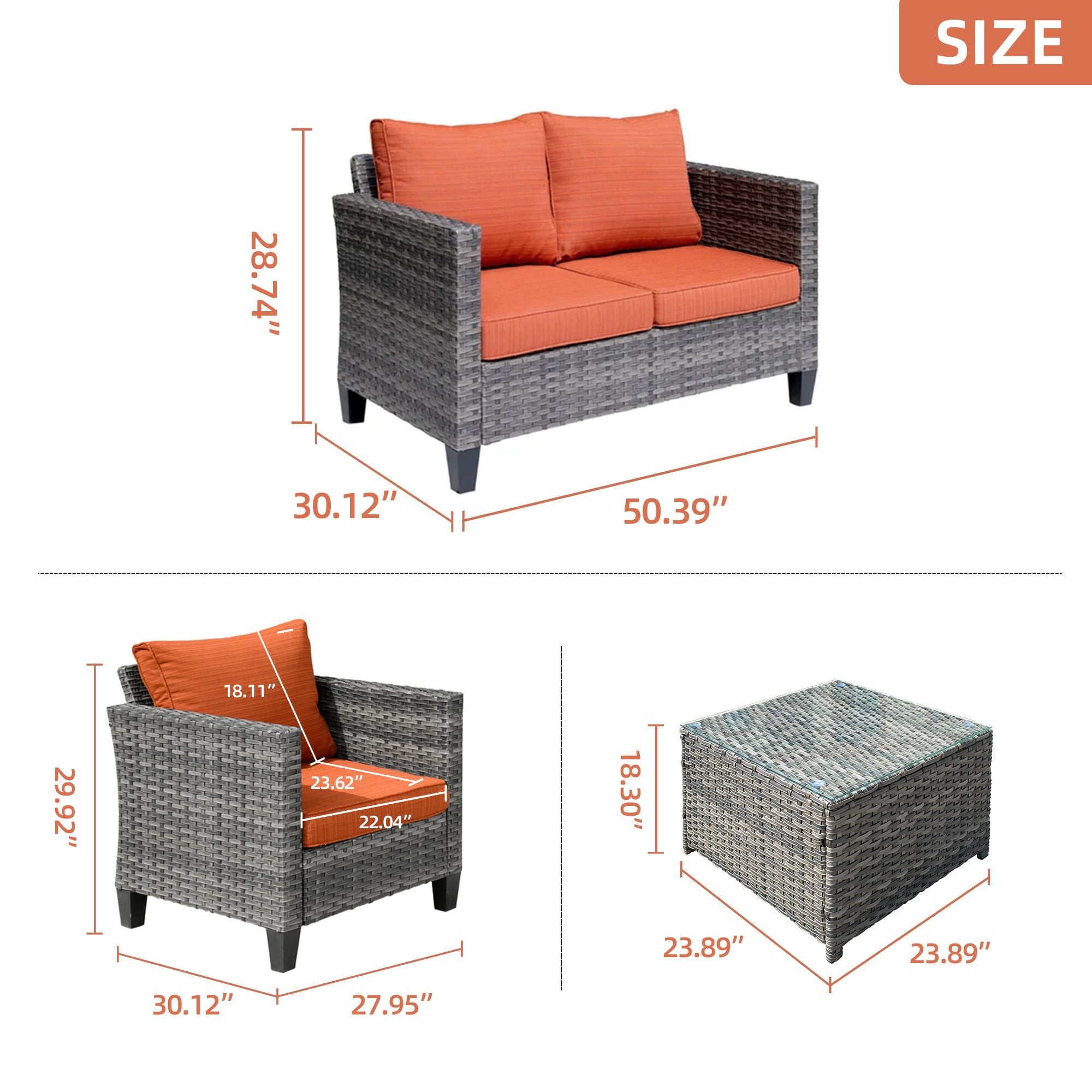 Ovios LRS8024 Patio-Conversation-Sets - View #9