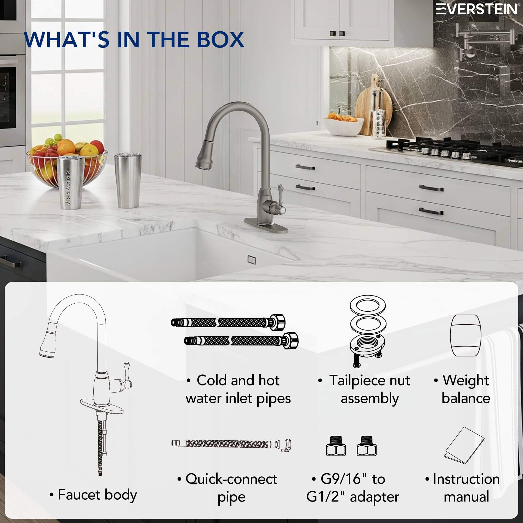 EVERSTEIN SFS-1177-NK Kitchen-Faucets - View #13