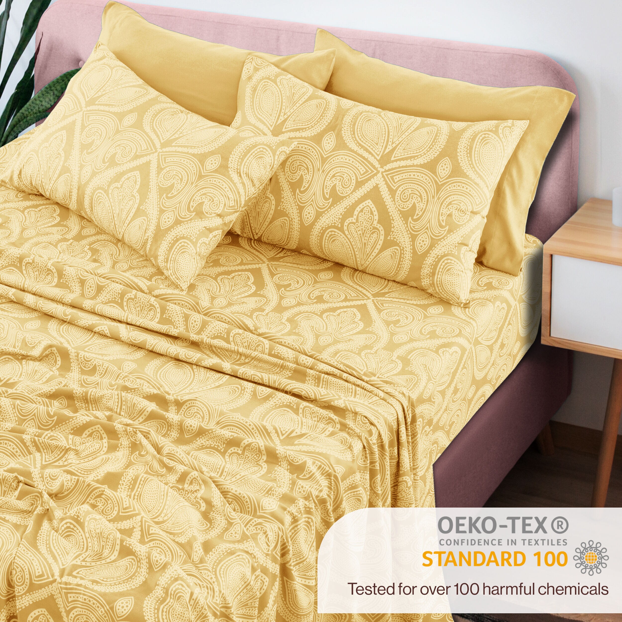 Lux Decor Collection PAISLEY K TAUPE Sheet-Sets - View #4