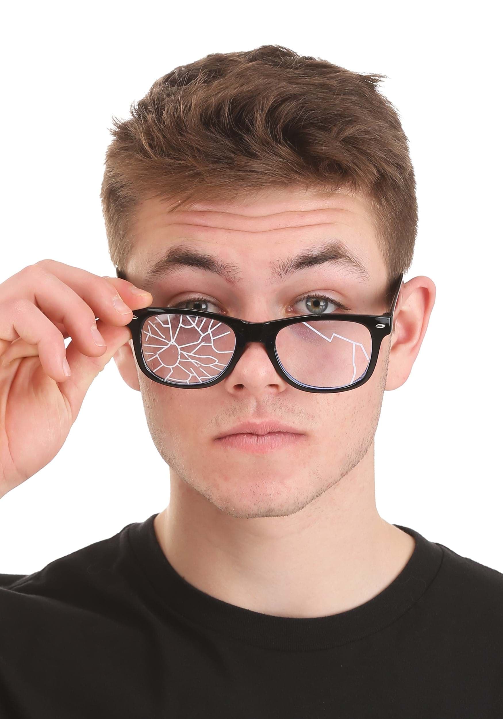 HalloweenCostumes - FUN Costumes Black Broken Glasses Costume Accessory Costume Accessories Standard