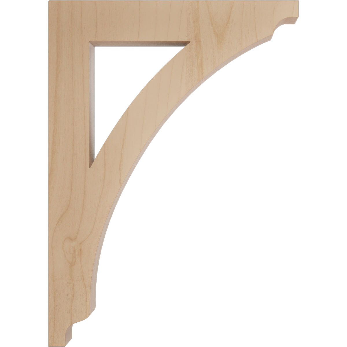 Small Alder Wood Thorton Bracket, 1.75"W x 6.5"D x 9"H