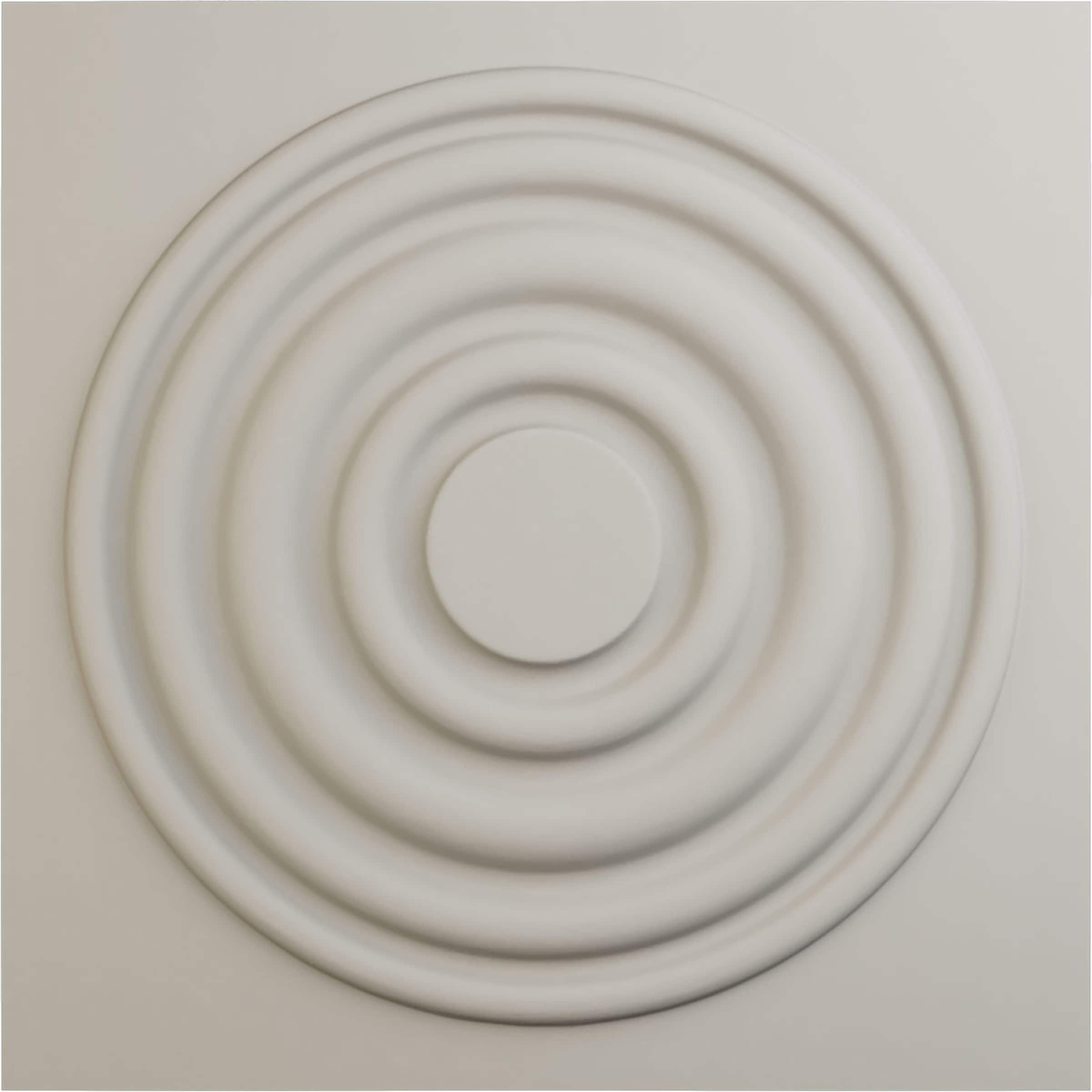 Ekena Millwork WP20X20WDGBW 19-5/8-in x 19-5/8-in Embossed Paintable/Stainable Off-white PVC Wall Panel (