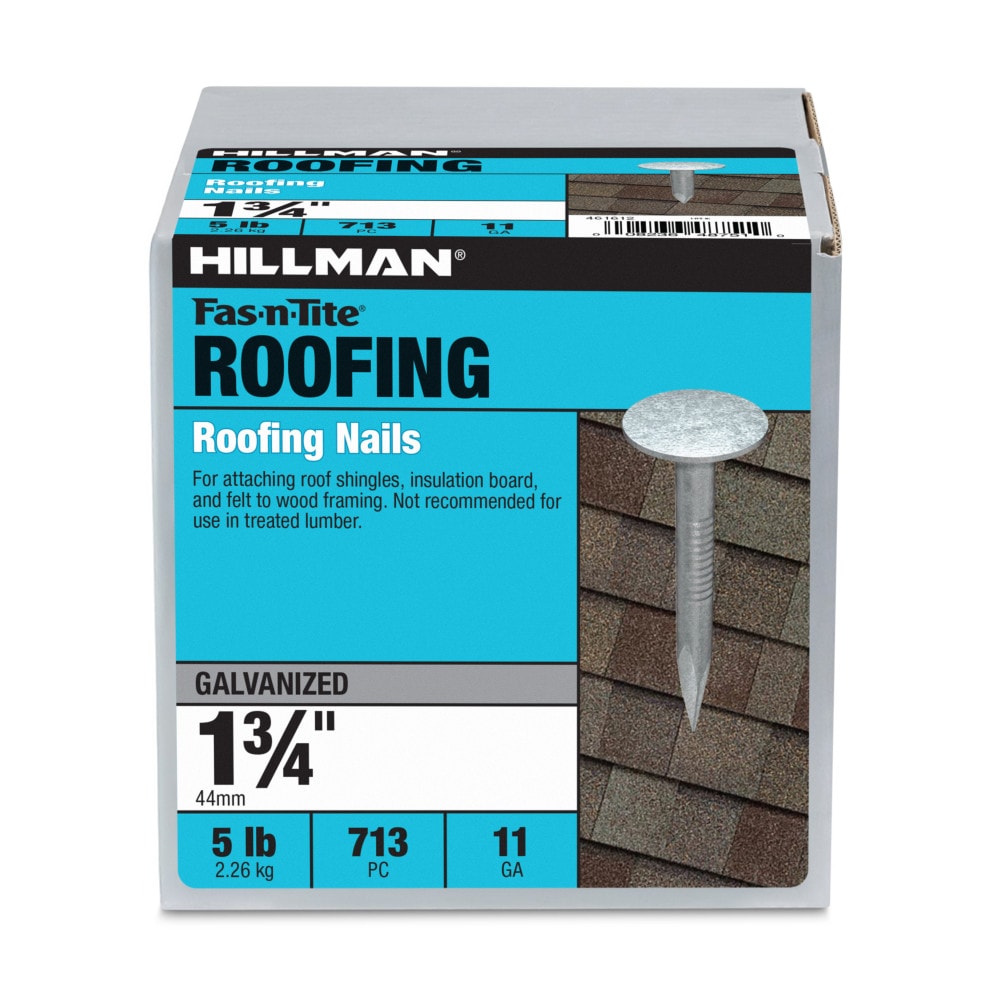 Fas-n-Tite 1-3/4-in Smooth Shank Electro-galvanized Roofing Nails 713 -Per Box #461612