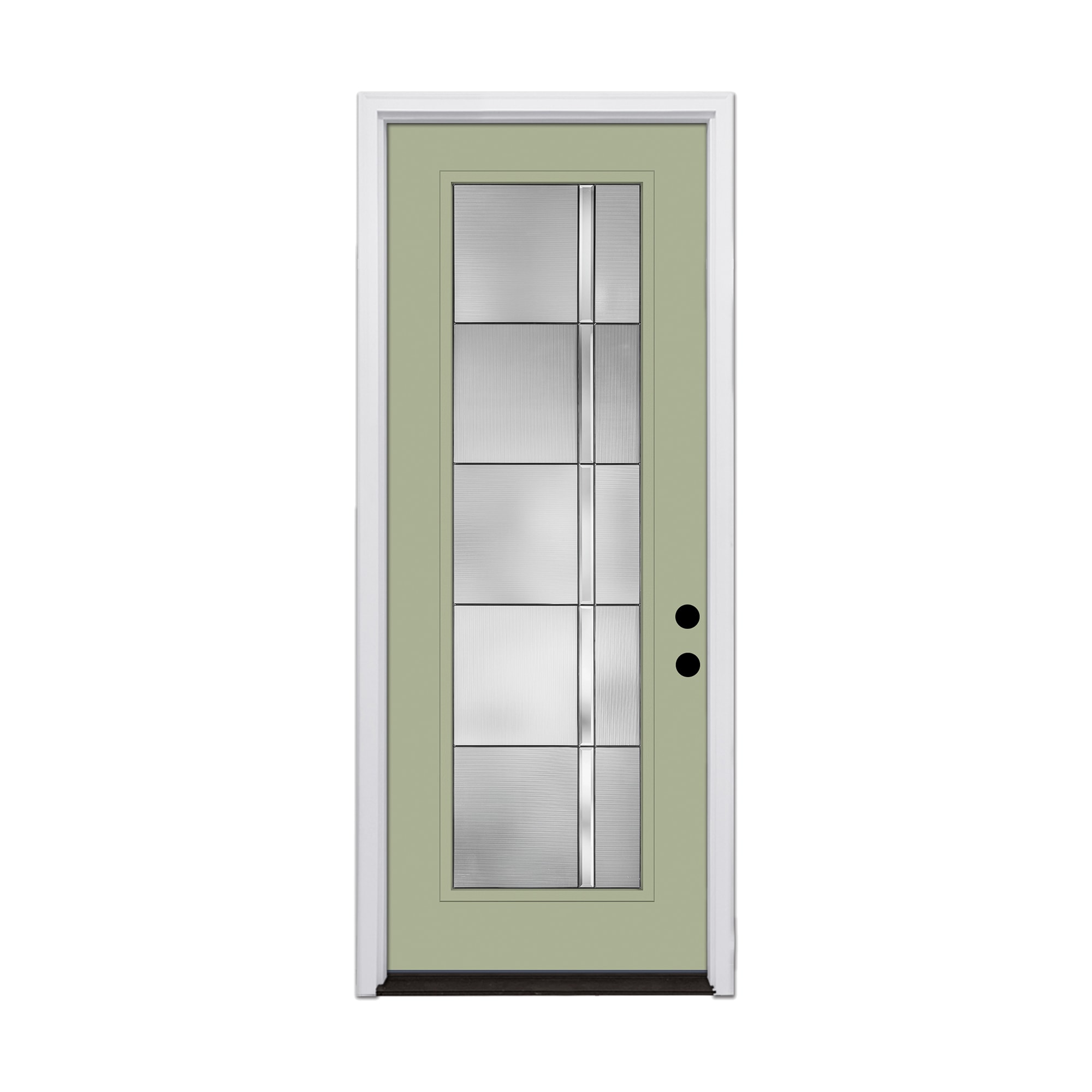 Therma-Tru AXIS 36-in x 96-in Fiberglass Painted Prehung Front Door with Brickmould Insulating Core