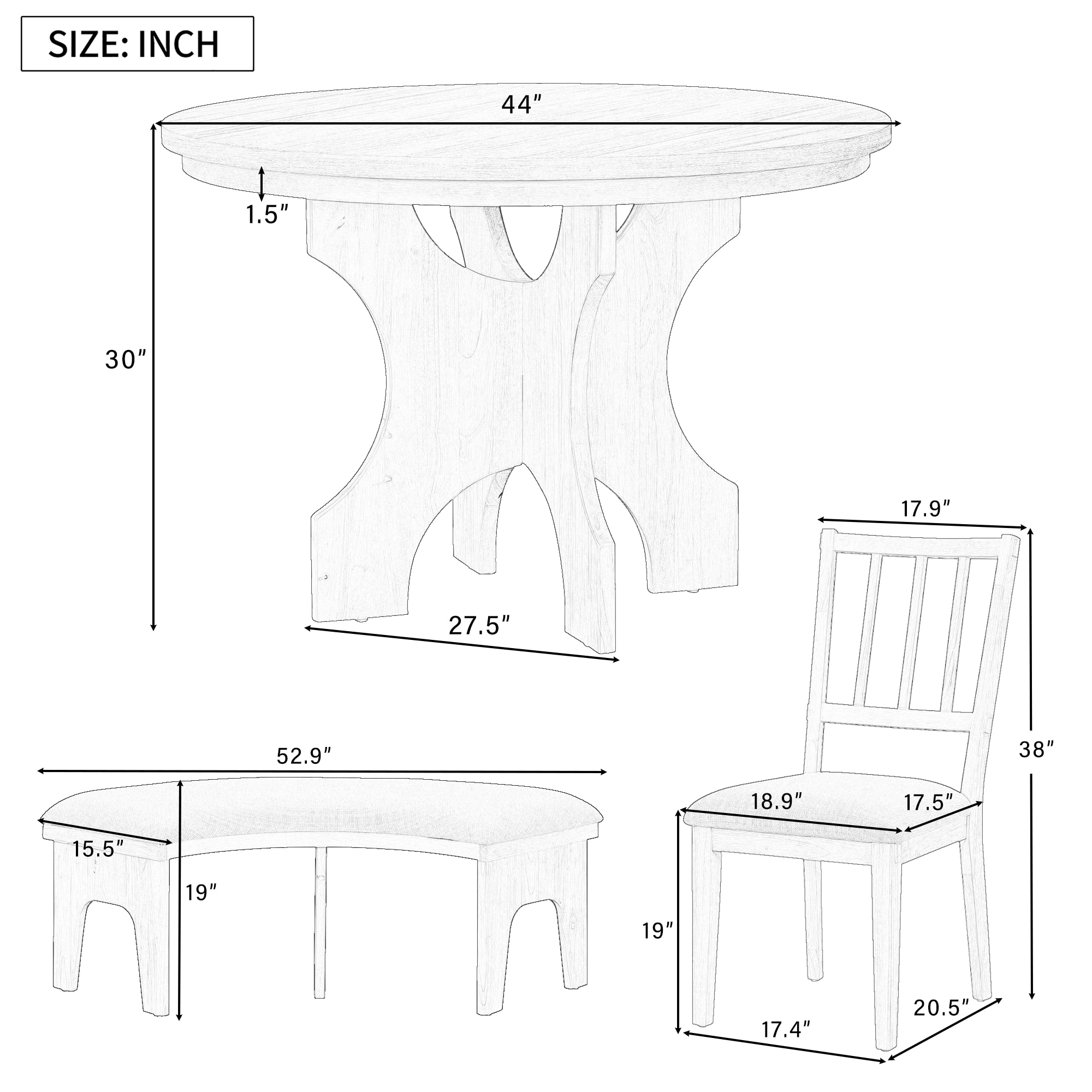 Qualler FSUDTM098D Dining-Sets - View #9