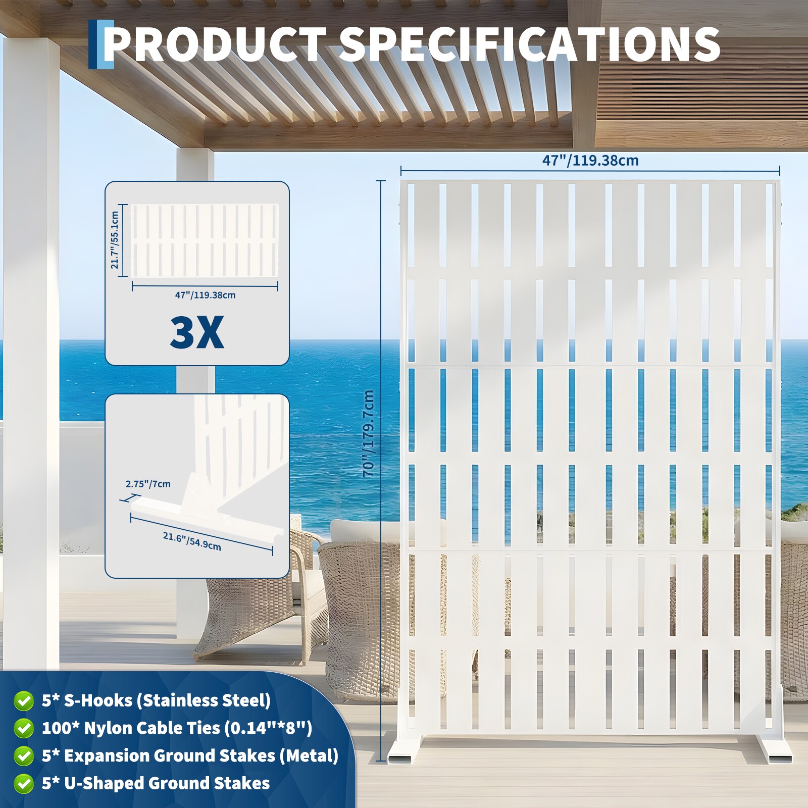 Garvee GV8JJU0RXT61TZOD8ZS2 Outdoor-Privacy-Screen - View #2