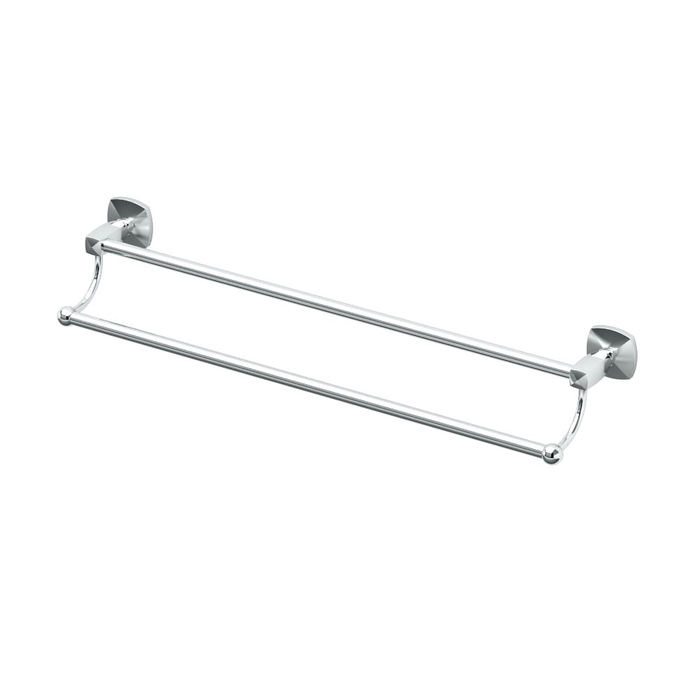 Gatco Jewel 24-in Double Chrome Wall Mount Double Towel Bar In The ...