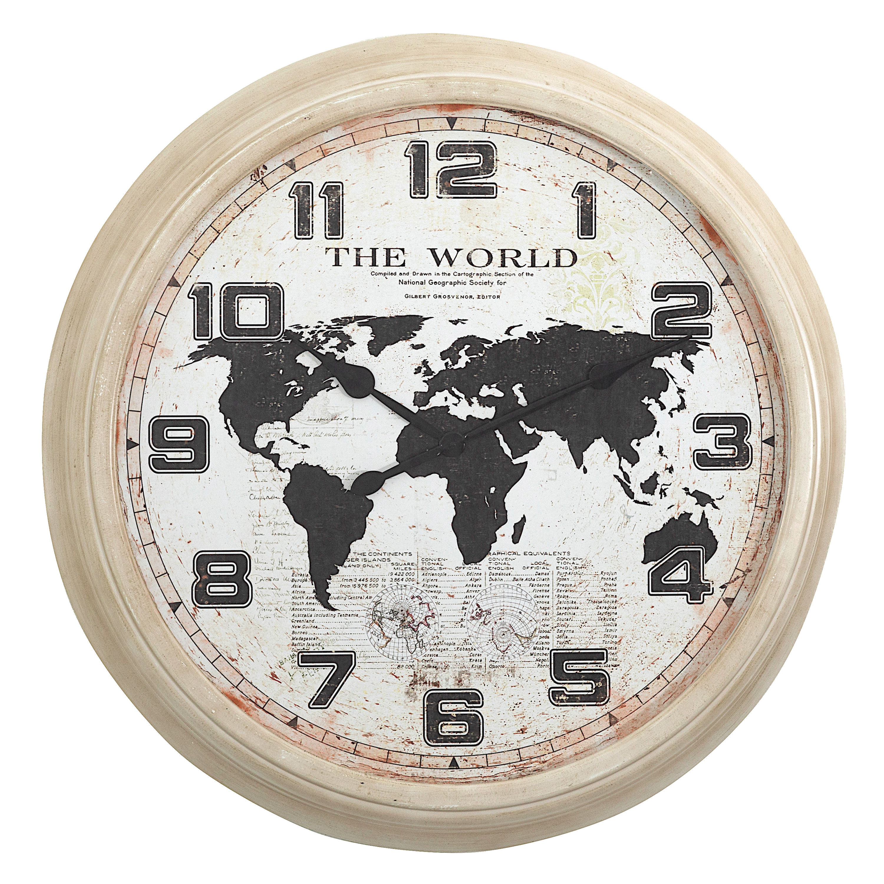 Yosemite Home Decor 5140049 Analog Round Wall Rustic