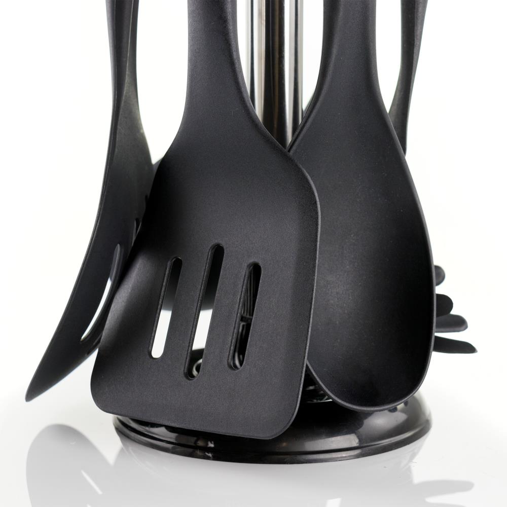 MegaChef Black Silicone and Wood Cooking Utensils (Set of 12