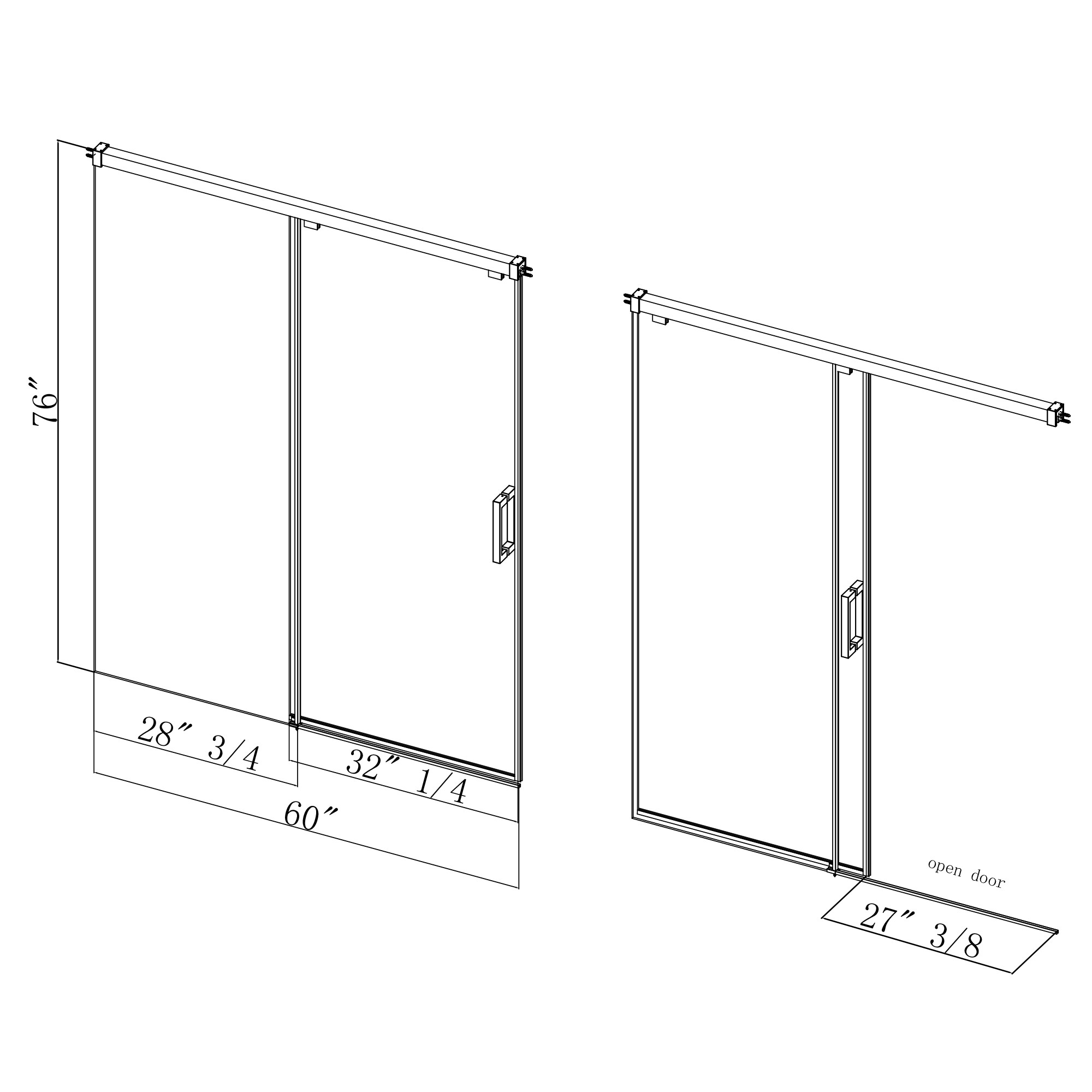 WELLFOR KE11-6076BL Shower-Doors - View #9