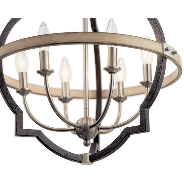 Kichler Elula 6-Light Anvil Iron and Distressed Antique Grey Farmhouse Chandelier Kichler Elula 6-Light Anvil Iron and Distressed Antique Grey Farmhouse Chandelier