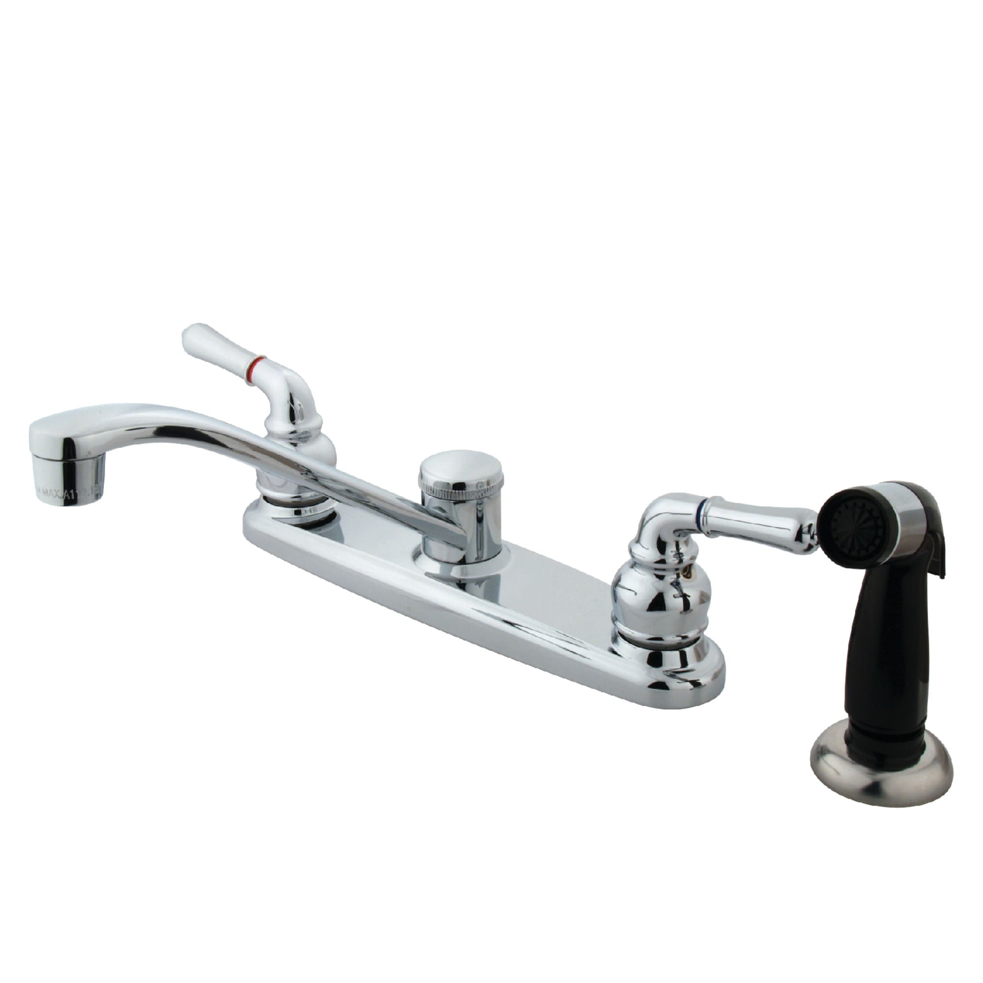 Elements of Design EB272 Magellan Chrome Double Handle Deck-mount Kitchen Faucet ( Deck Plate Included ) ( Side Sprayer Included )