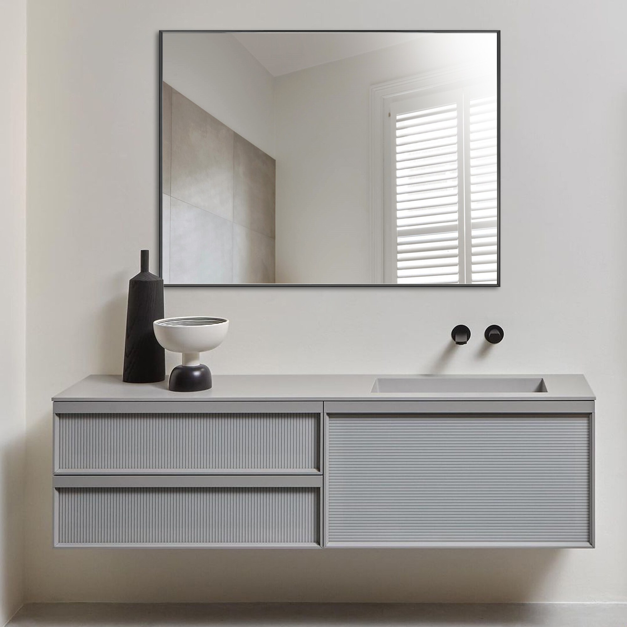 GETLEDEL MR-2537BK Framed-Bath-Mirrors - View #7