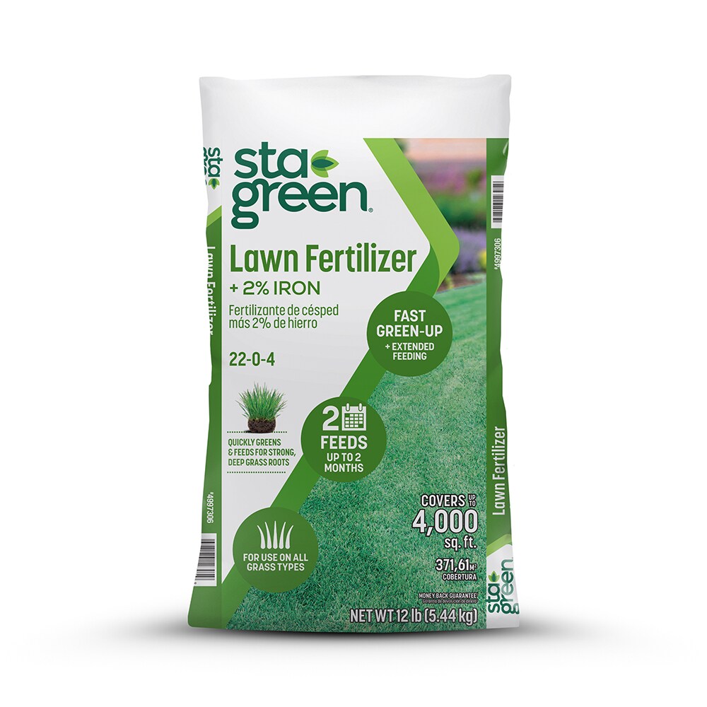 Sta-Green All Season Plus Iron 12-lb 4000-sq ft 22-0-4 All-purpose Fertilizer