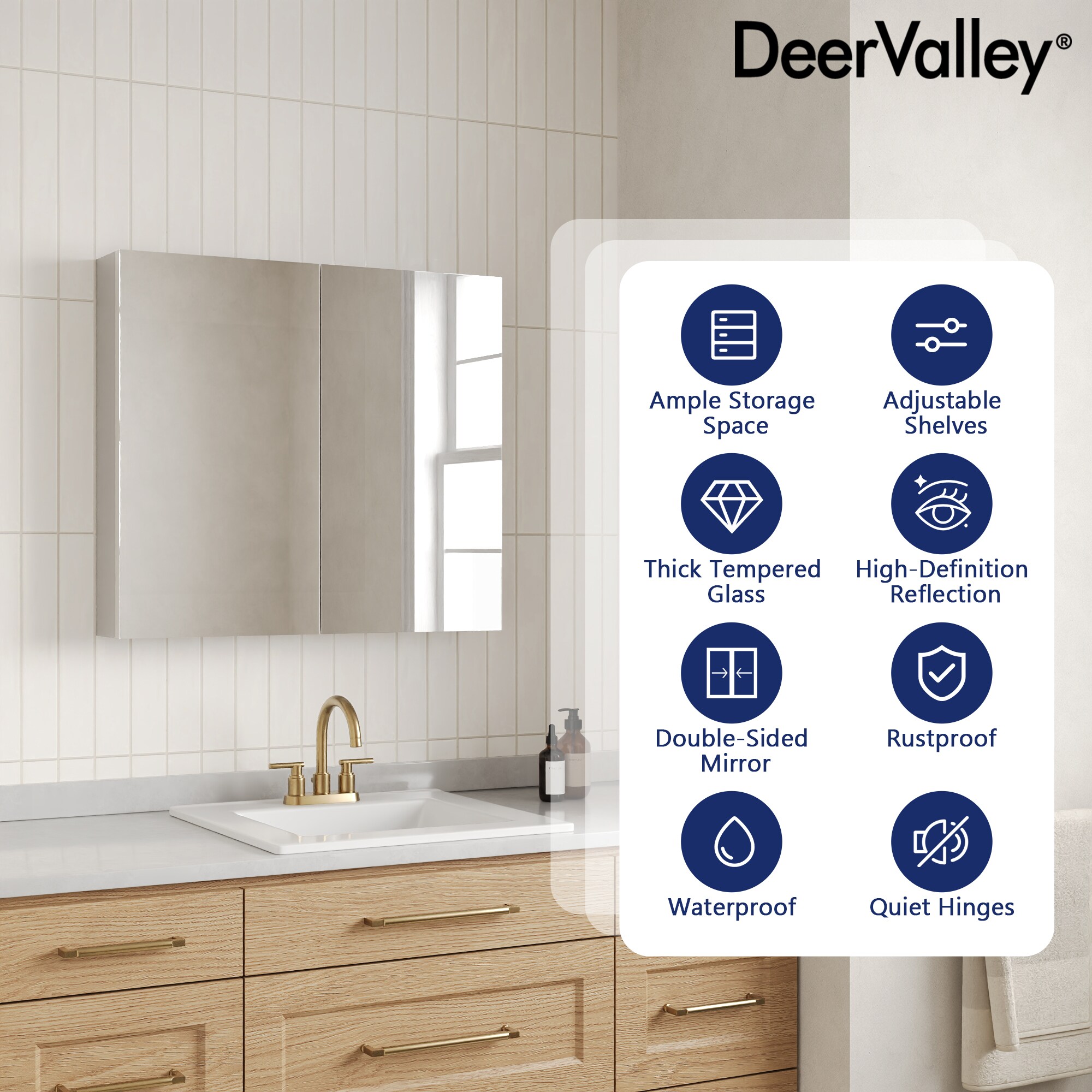 DeerValley DV-1MC0363 Bathroom-Medicine-Cabinets - View #2