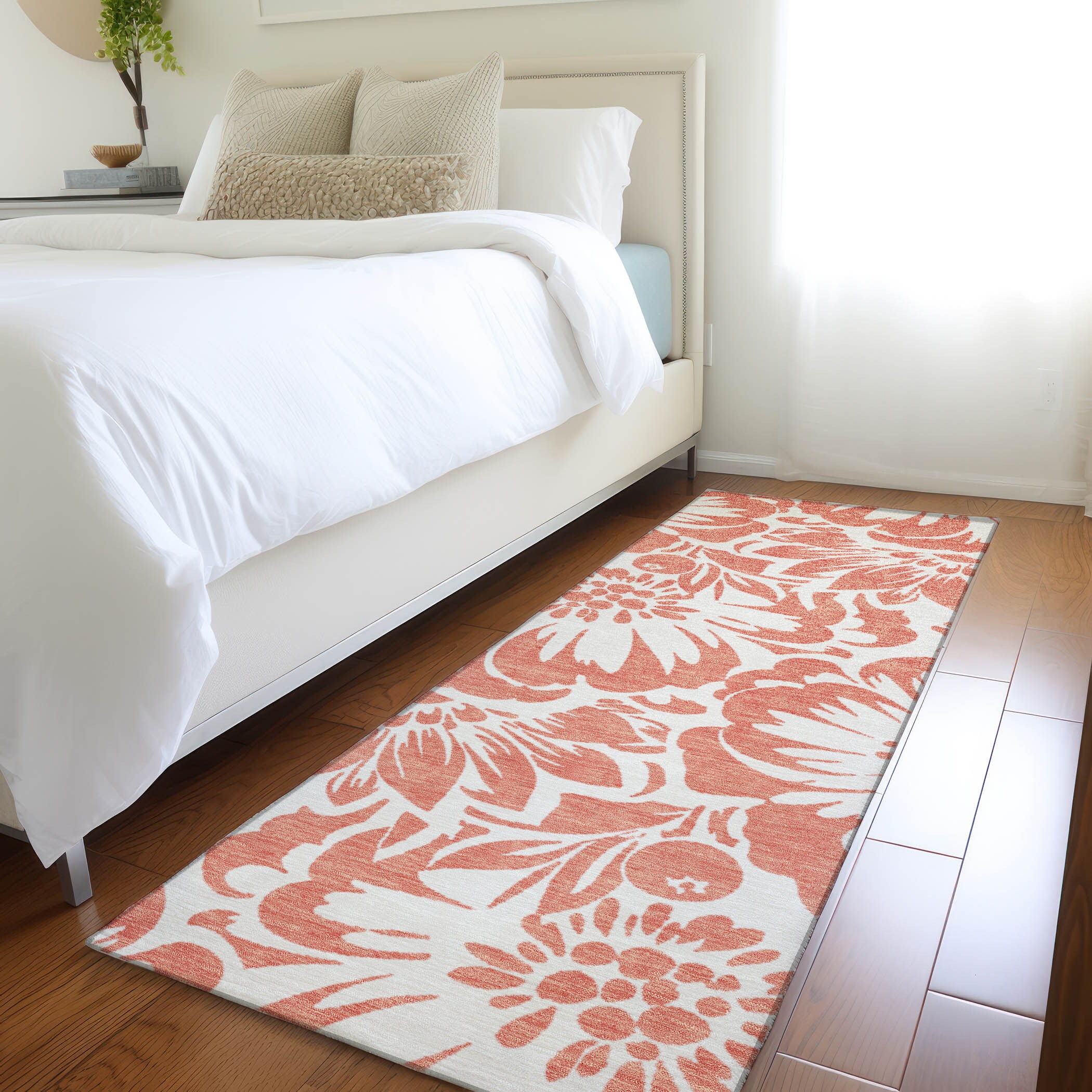 Addison Rugs ACN551SM2X8 Chantille ACN551SM 2 x 7 (ft) Polyester Salmon Rectangular Indoor/Outdoor Stripe Farmhouse/Cottage Machine washable Area rug