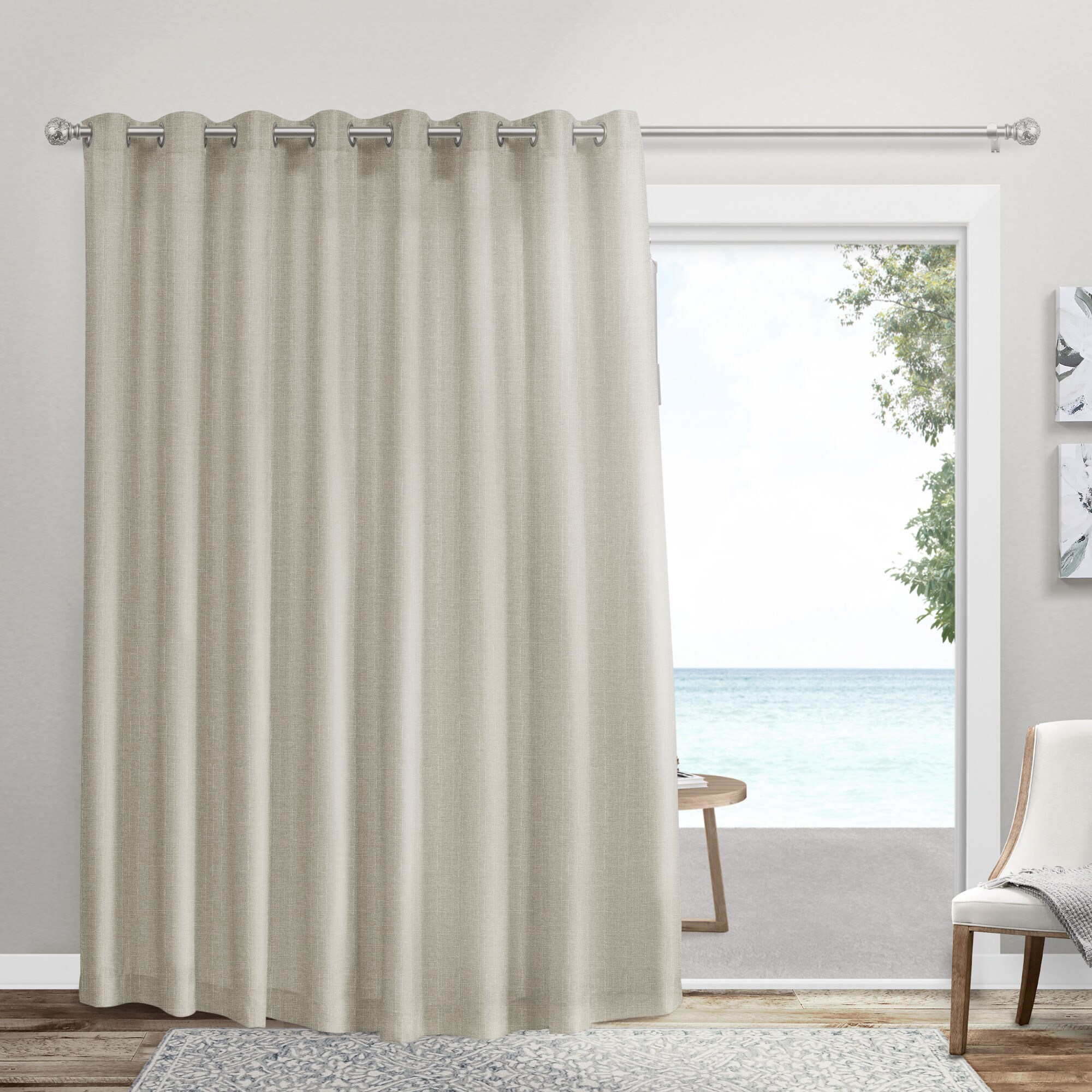 Exclusive Home YA013567DSEHE1 A155 96-in Natural Light filtering Grommet Single curtain panel