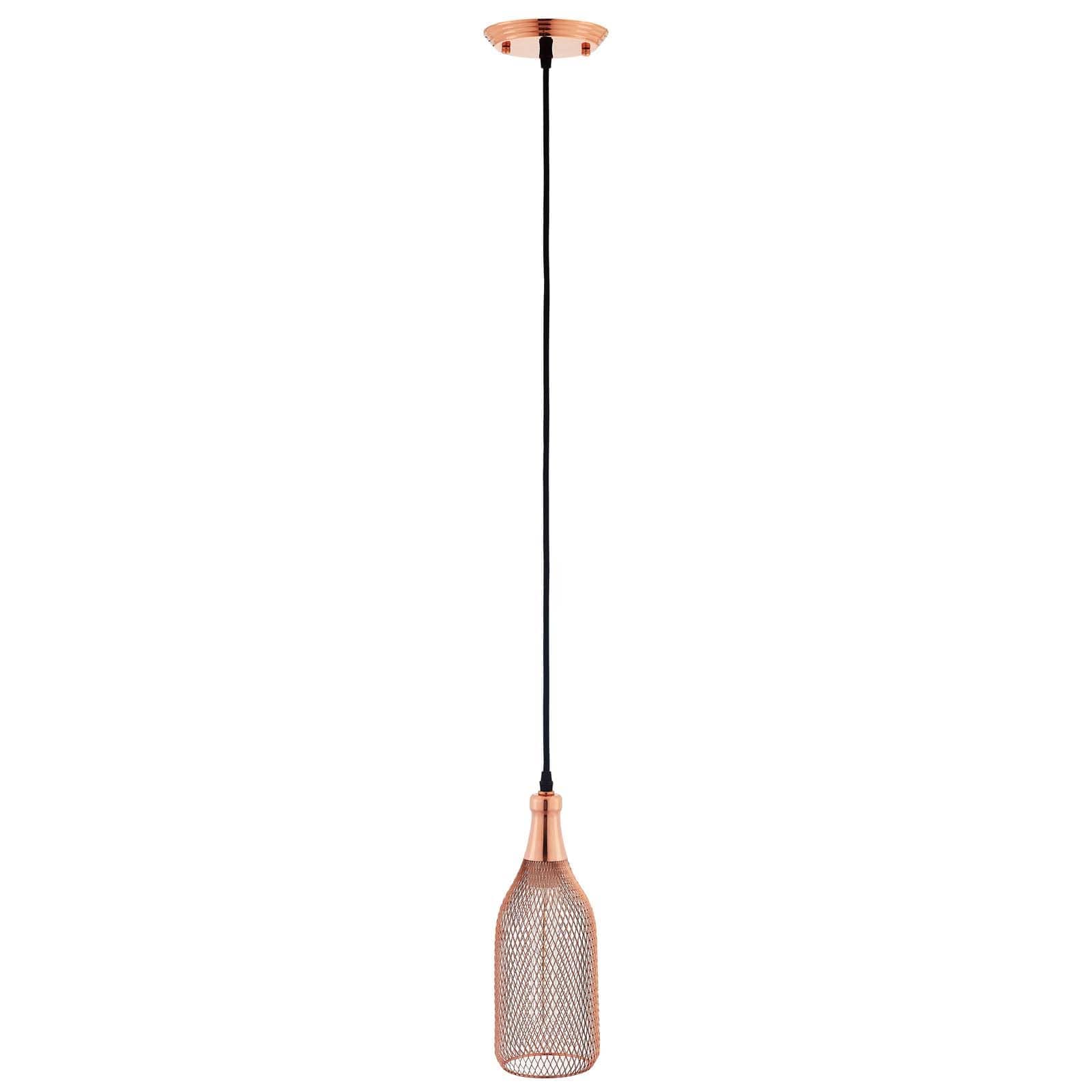 Modway  Glimmer Bottle-Shaped Rose Gold Pendant Light
