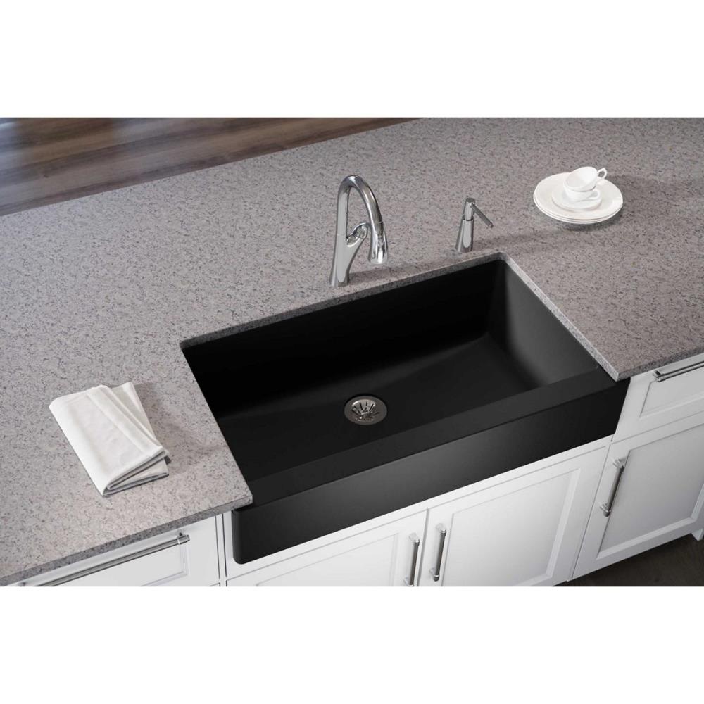 Elkay Quartz Luxe Undermount Apron Front/Farmhouse 35.875-in x 20.9375 ...